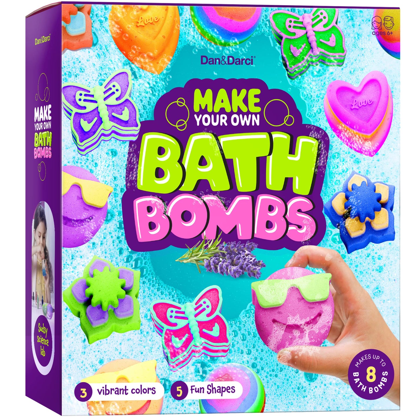 Dan&Darci Bath Bomb Making Kit for Kids – 10 Fizzy Bombs, STEM Craft Gift for Ages 6–12