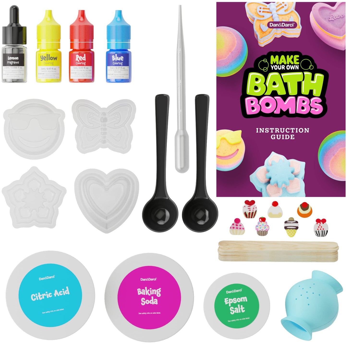 Dan&Darci Bath Bomb Making Kit for Kids – 10 Fizzy Bombs, STEM Craft Gift for Ages 6–12