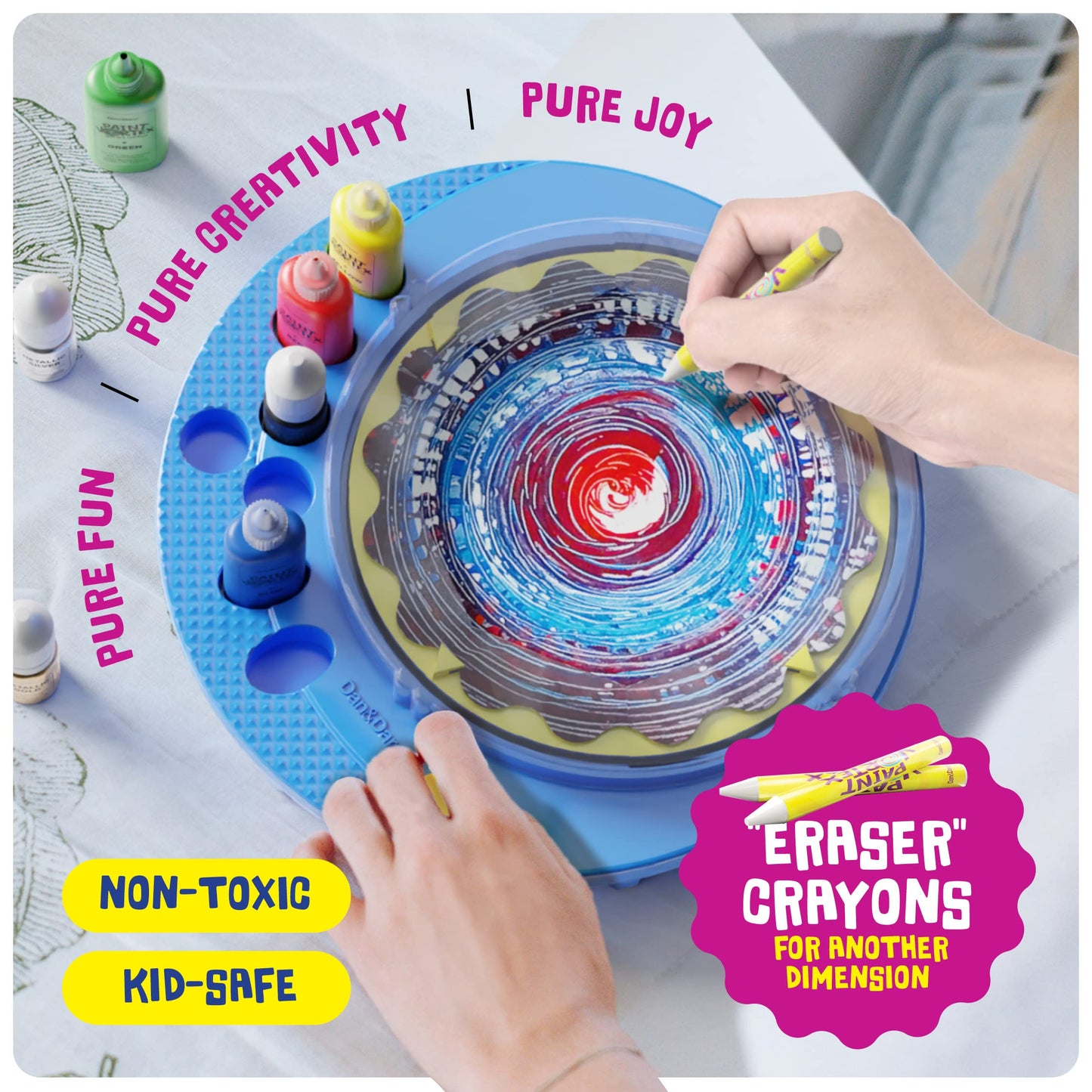 Dan&Darci Paint Spin Art Machine Kit for Kids — Creative Spin Art Set (Ages 6-12)