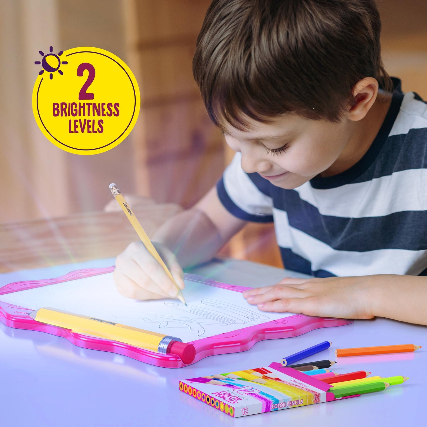 Dan&Darci Light Up Tracing Pad for Kids – Arts & Crafts Tablet, 6+ Gift