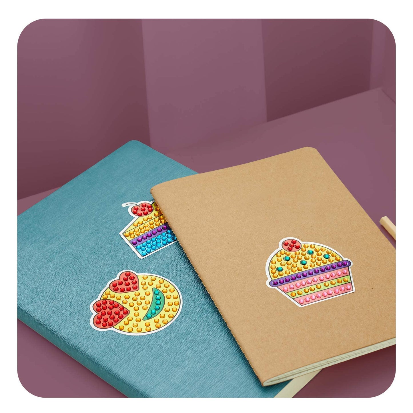 Dan&Darci Diamond Art Kit for Kids - Sparkling Gem Painting Crafts for Ages 6-12