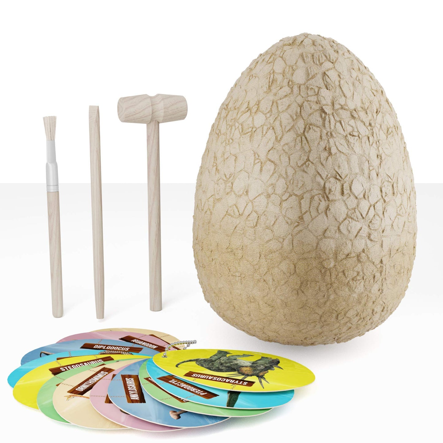 Dan & Darci Jumbo Dino Egg – 12 Unique Dinosaurs Inside Giant Excavation Kit