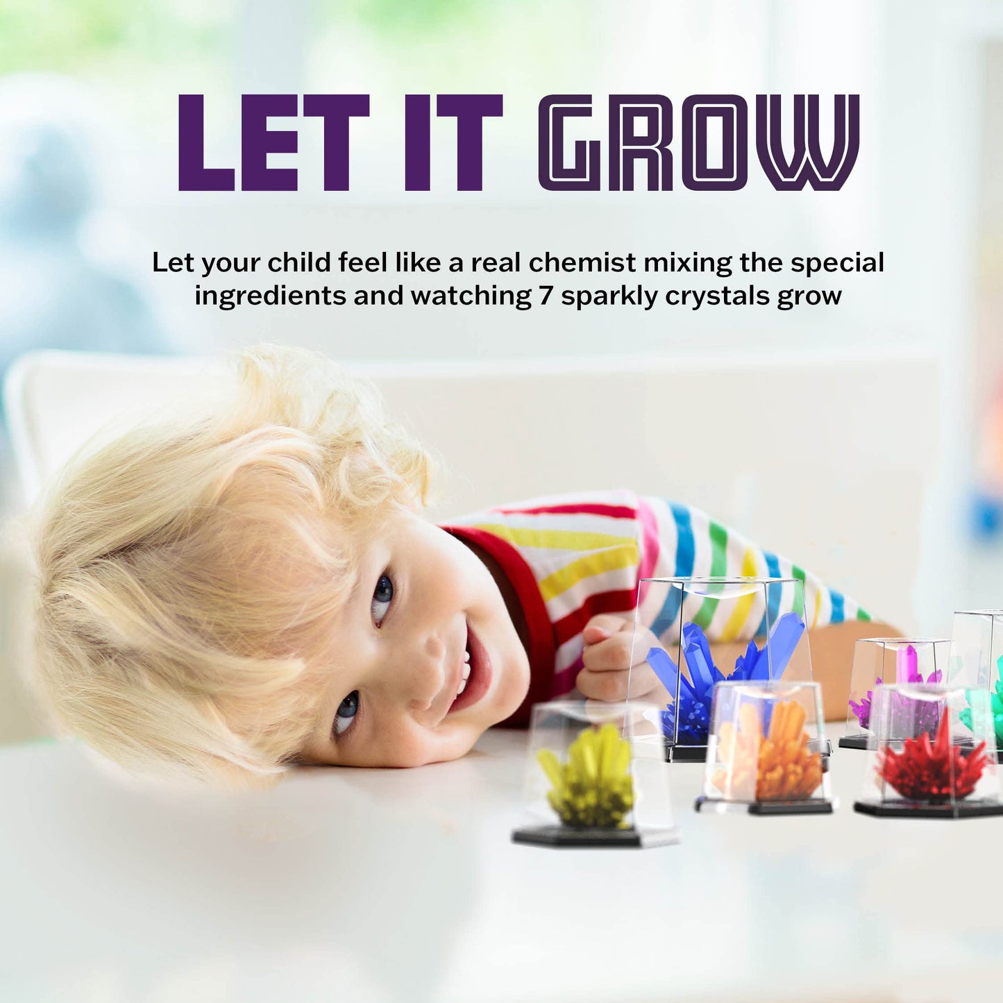 Dan&Darci Crystal Growing Kit for Kids | STEM Science Experiments for Ages 8-14