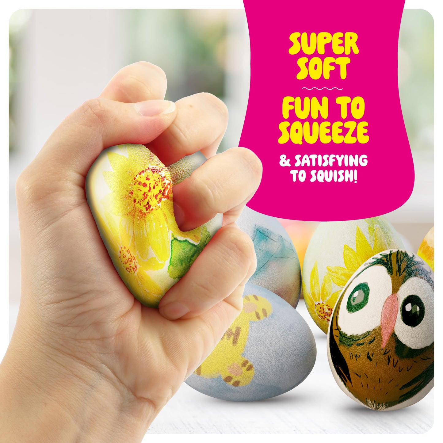 Dan&Darci Easter Egg Squishy Painting Kit — 6 Slow Rising Eggs for Kids 6–10