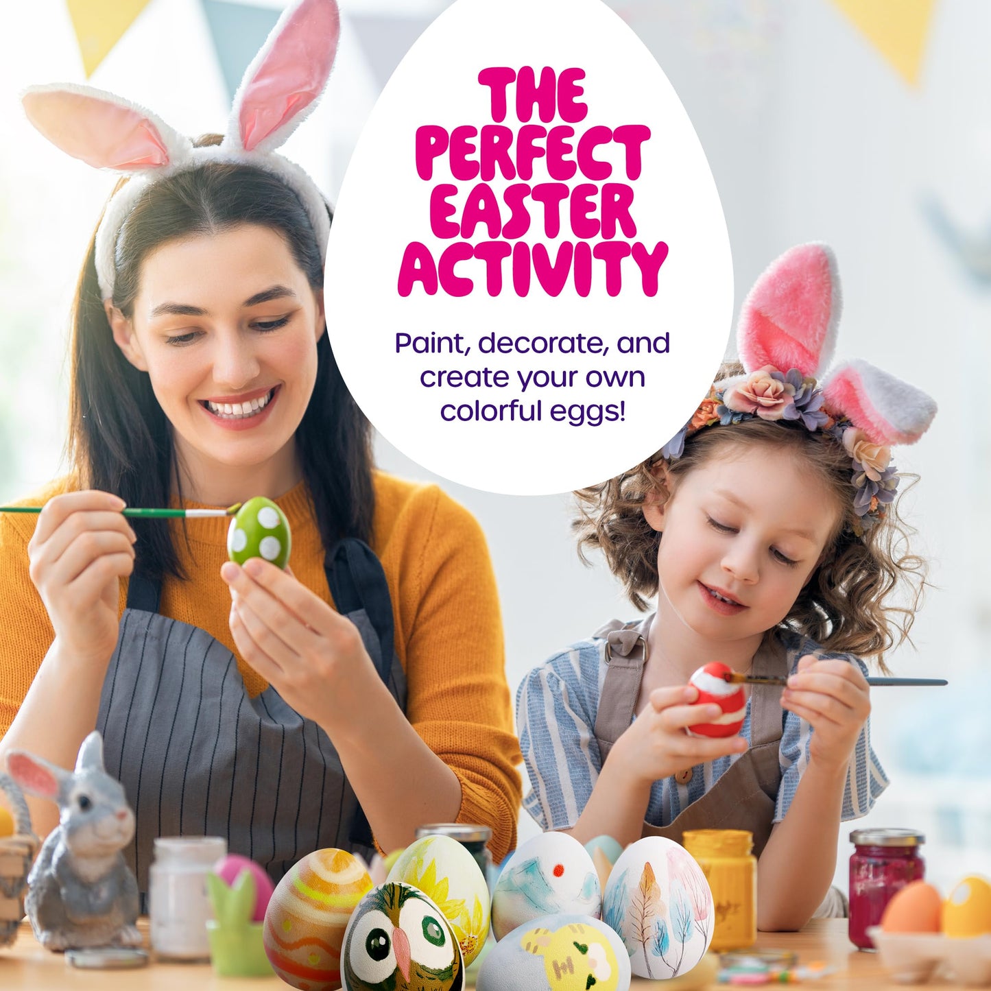 Dan&Darci Easter Egg Squishy Painting Kit — 6 Slow Rising Eggs for Kids 6–10