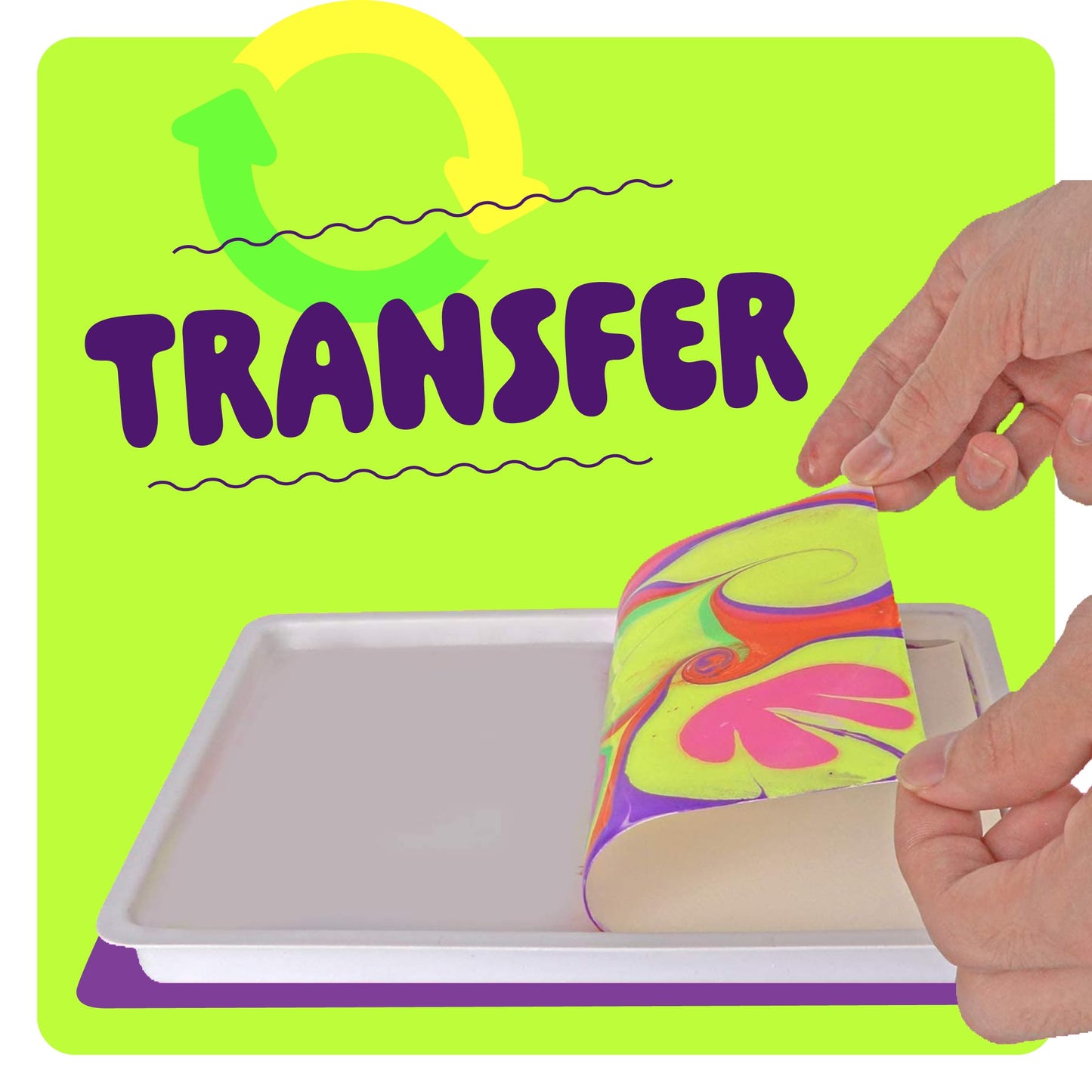 Dan&Darci Glow in The Dark Marble Paint Kit for Kids – Water Marbling Art Set for Ages 6–12