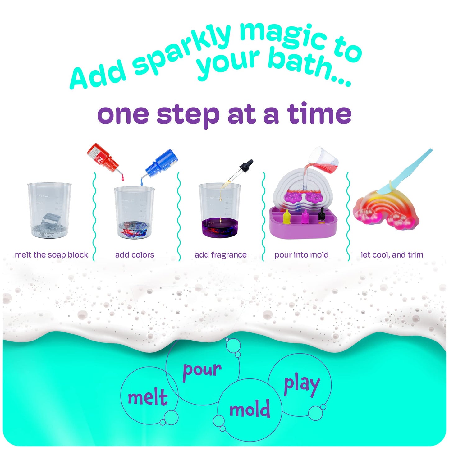 Dan&Darci Unicorn Soap Making Kit – Creative DIY Bath Crafts for Kids 6+