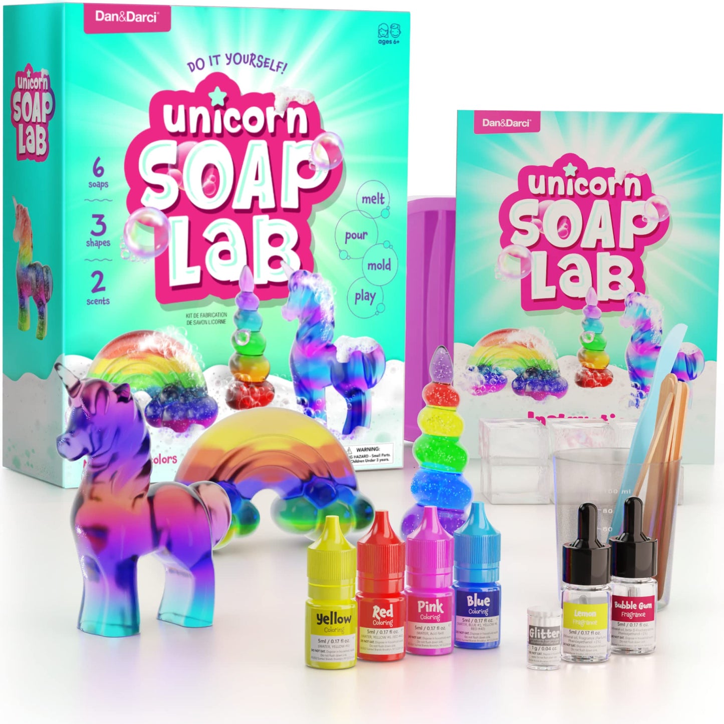 Dan&Darci Unicorn Soap Making Kit – Creative DIY Bath Crafts for Kids 6+