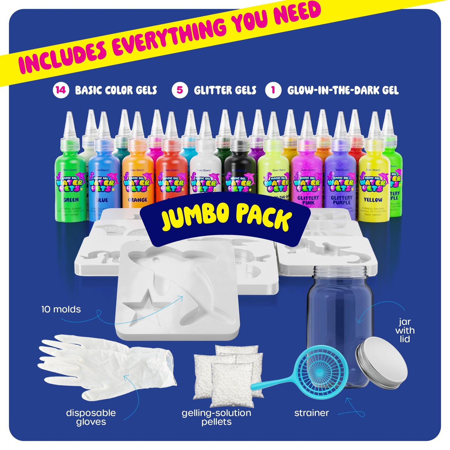 Dan & Darci Jumbo Aqua Fairy Water Gel Kit for Kids – DIY Water Pets & Squishies