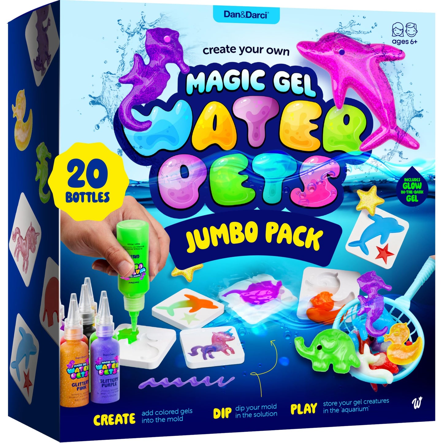 Dan & Darci Jumbo Aqua Fairy Water Gel Kit for Kids – DIY Water Pets & Squishies