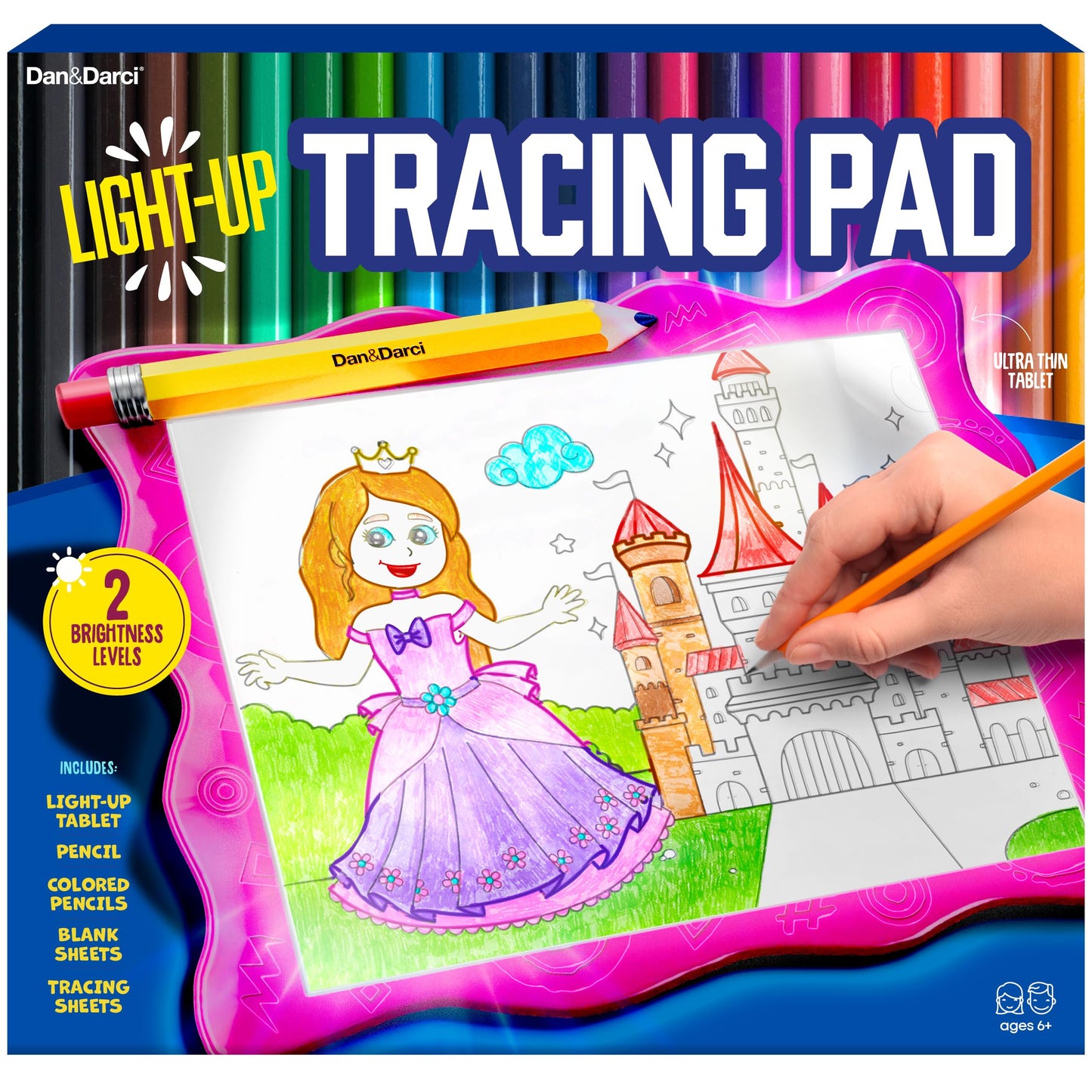 Dan&Darci Light Up Tracing Pad for Kids – Arts & Crafts Tablet, 6+ Gift