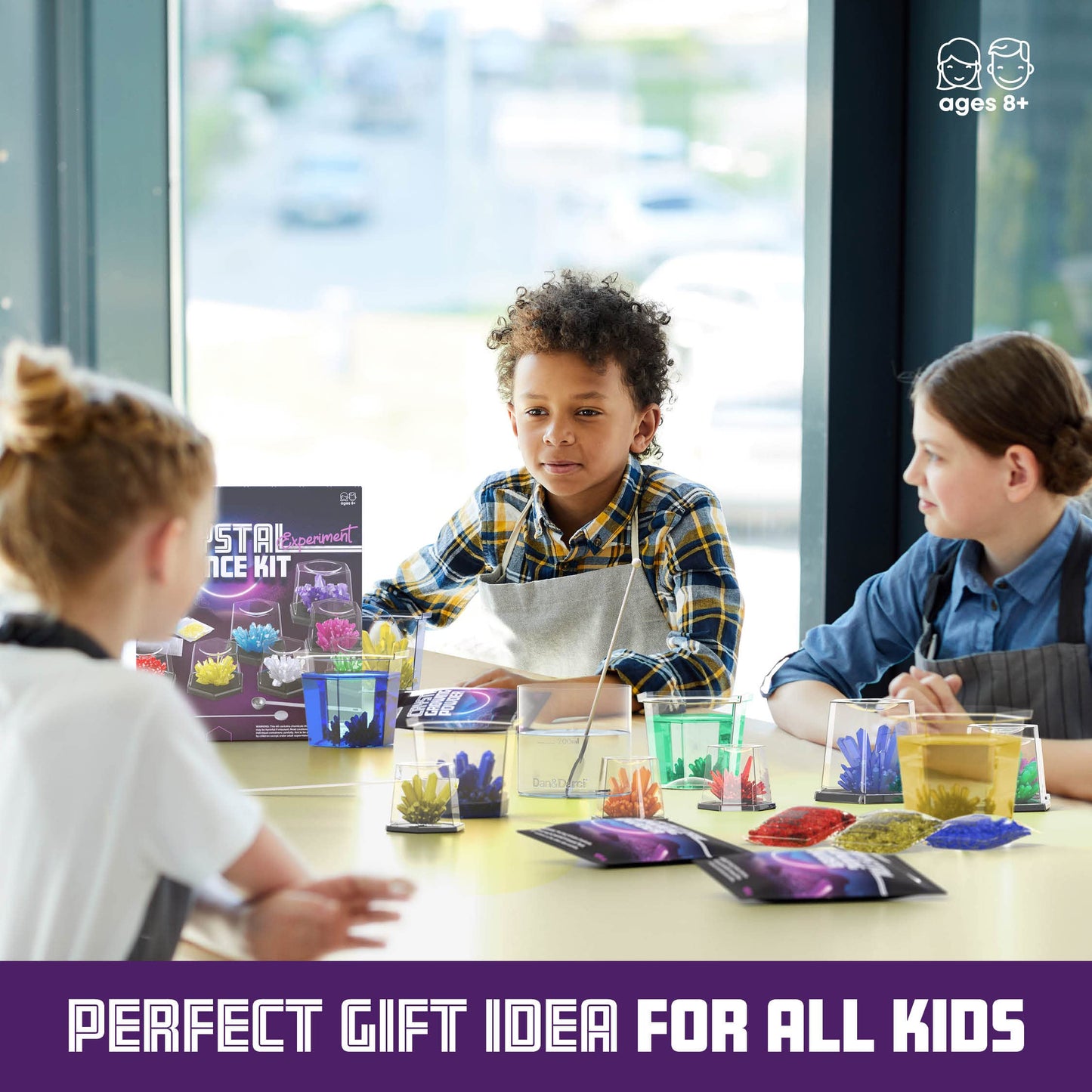 Dan&Darci Crystal Growing Kit for Kids | STEM Science Experiments for Ages 8-14