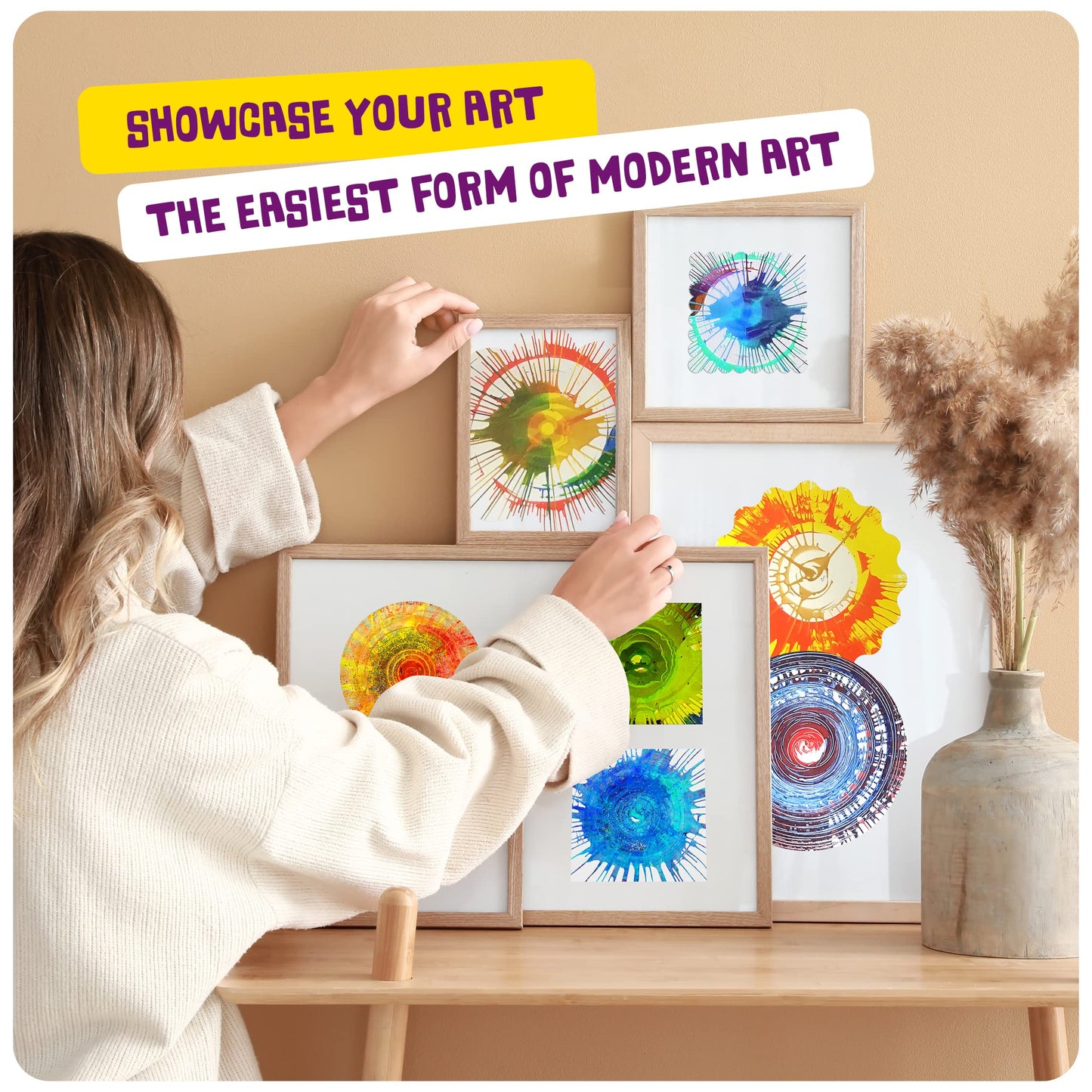 Dan&Darci Paint Spin Art Machine Kit for Kids — Creative Spin Art Set (Ages 6-12)