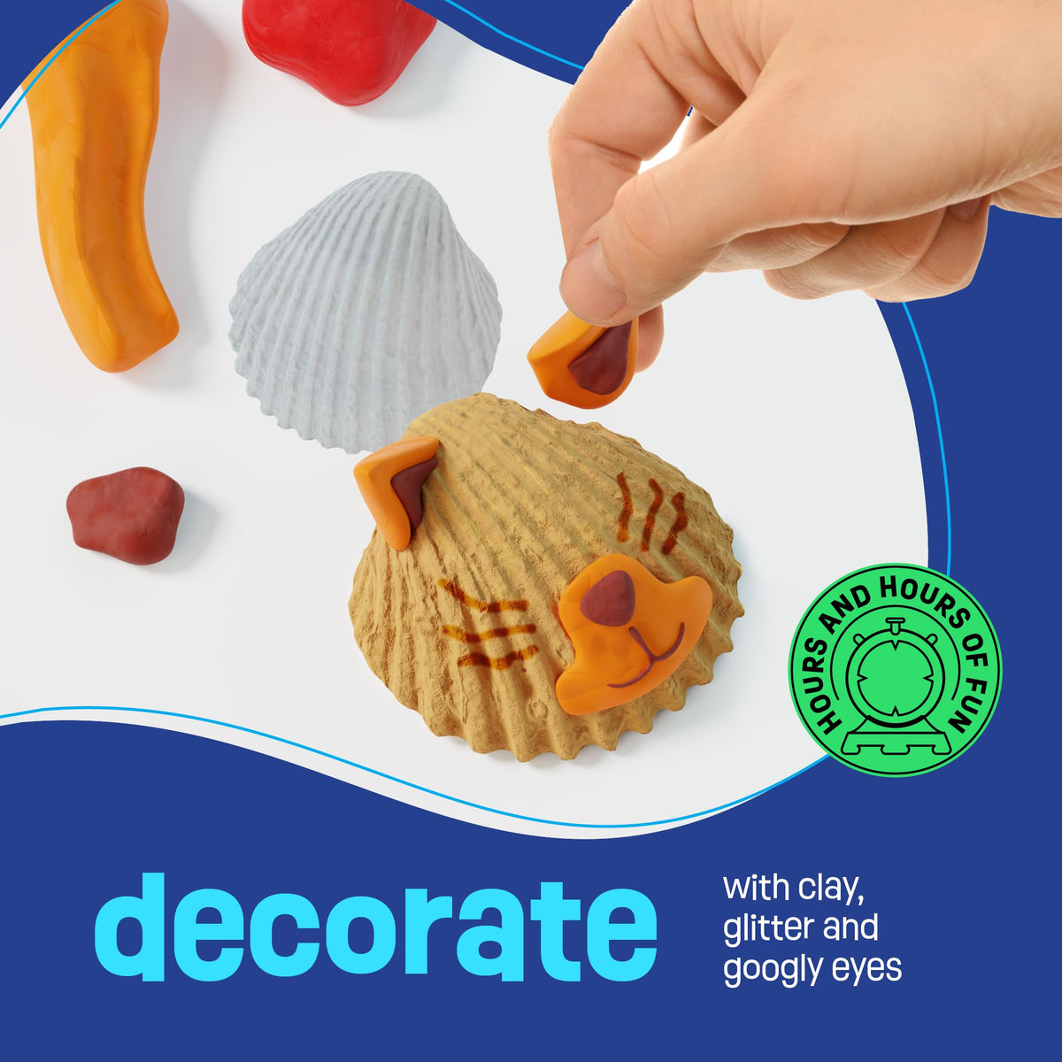 Dan&Darci Kids Sea Shell Painting Kit – Creative Seashell Crafts for Ages 6-12