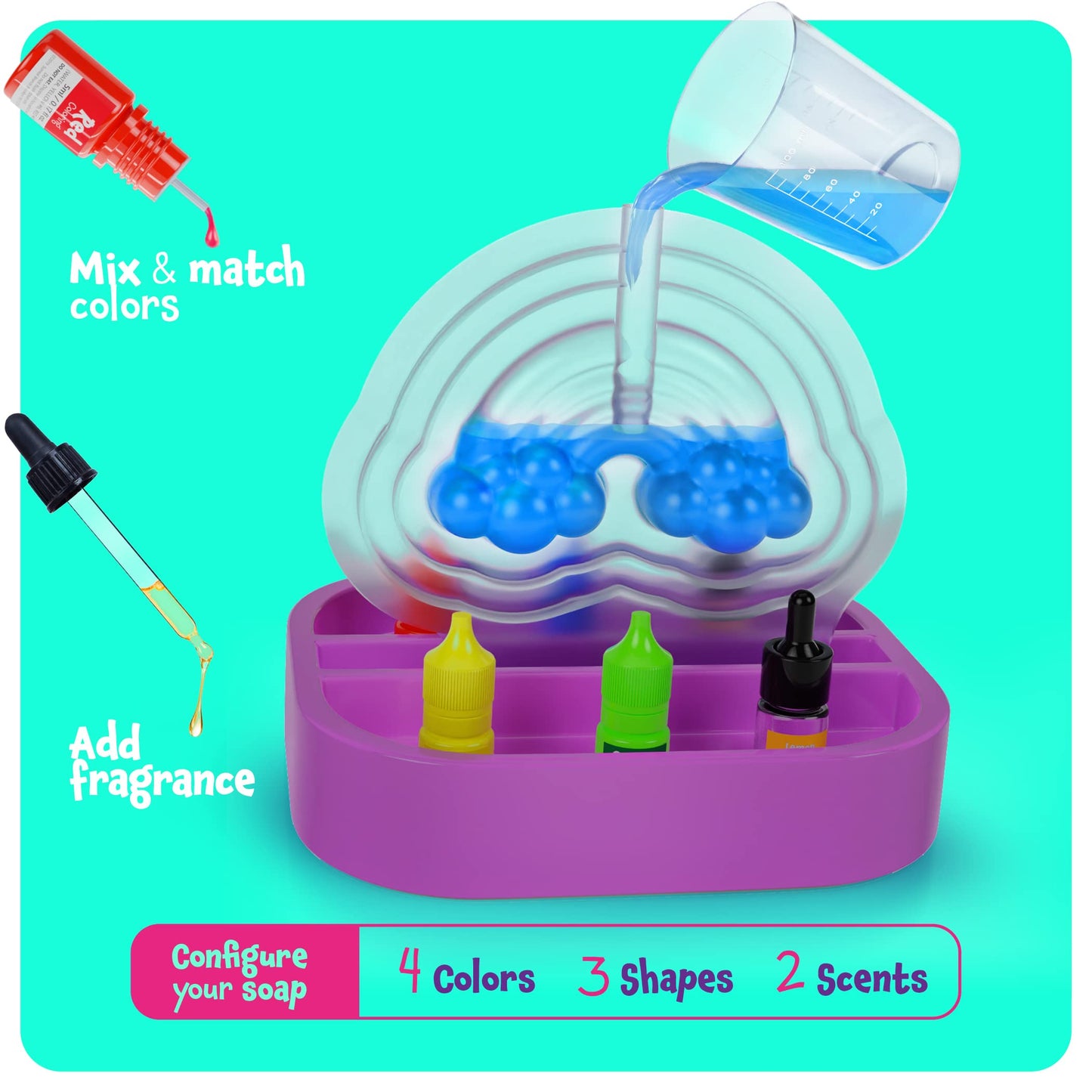 Dan&Darci Unicorn Soap Making Kit – Creative DIY Bath Crafts for Kids 6+