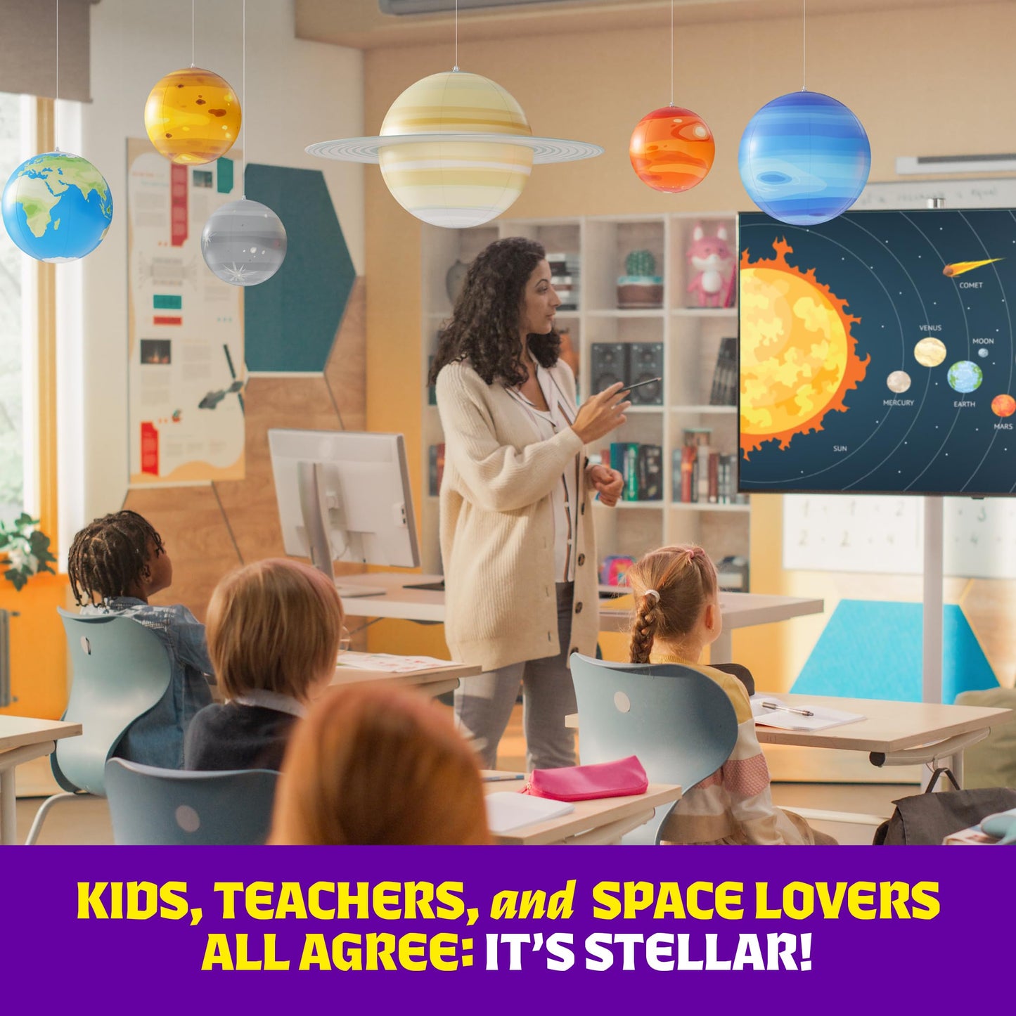 Dan&Darci Inflatable Solar System Planets – Jumbo Space Decor, Classroom & Gift