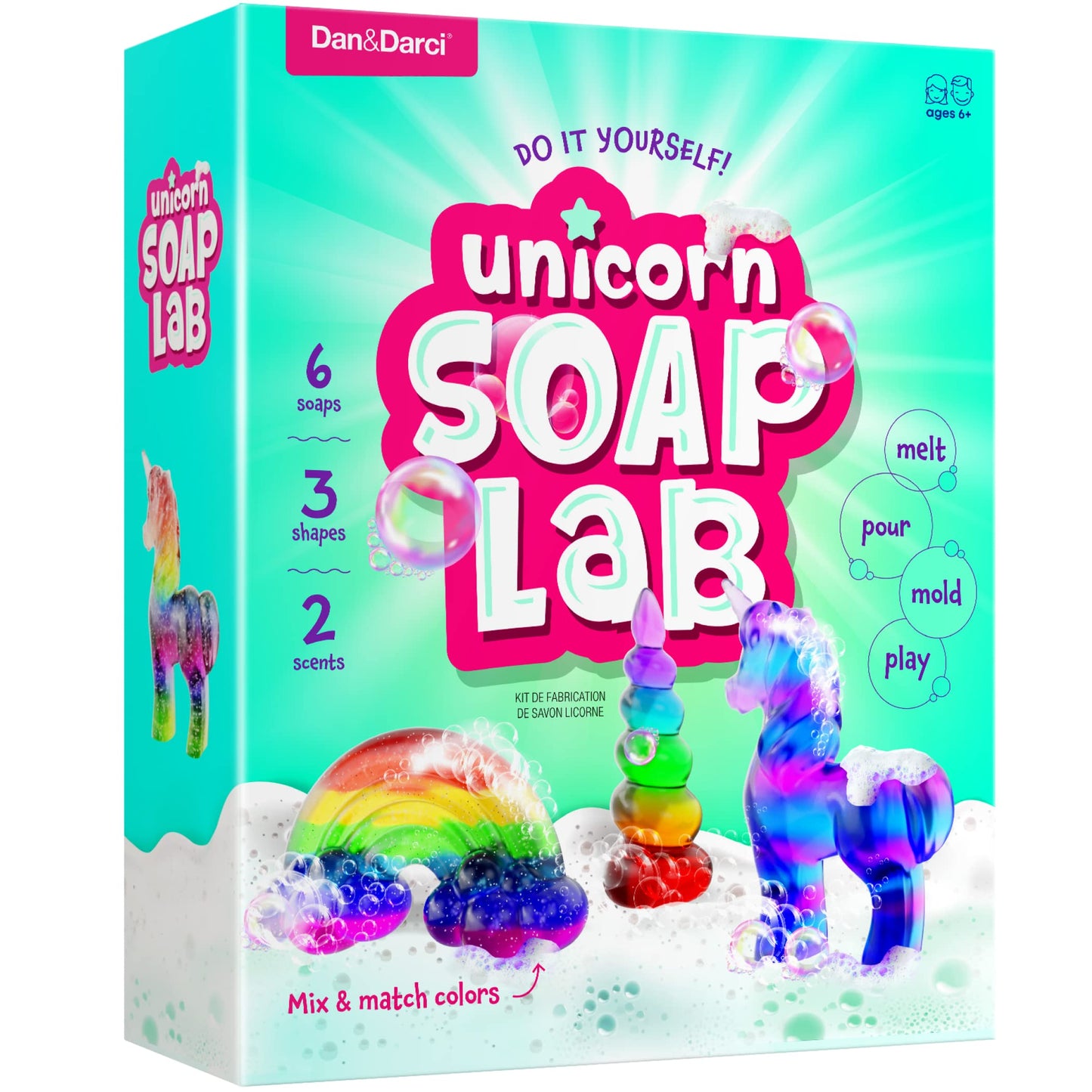 Dan&Darci Unicorn Soap Making Kit – Creative DIY Bath Crafts for Kids 6+
