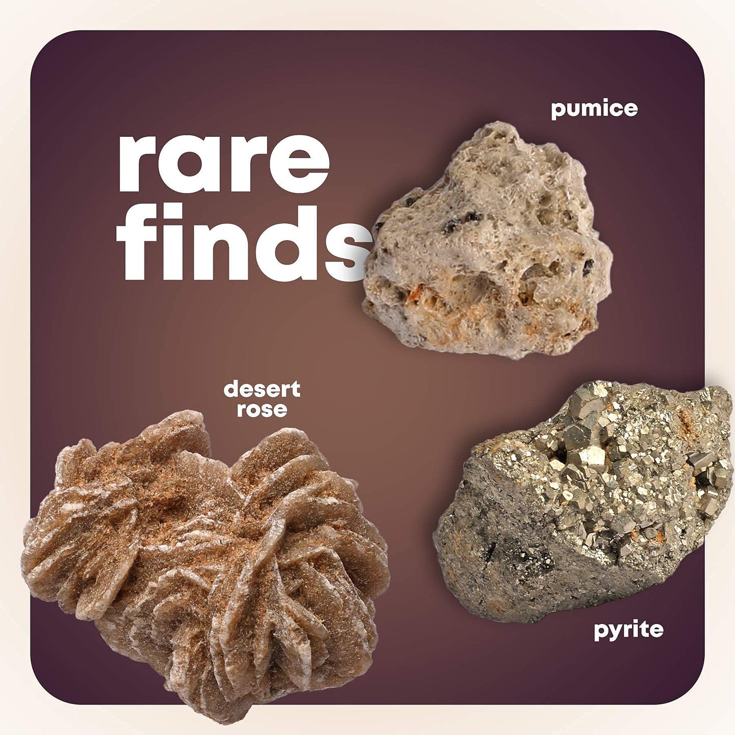 Dan&Darci Rock Collection for Kids – 250+ Rocks, Gemstones & Fossils (2 Lbs) | Geology STEM Toys for Ages 6+