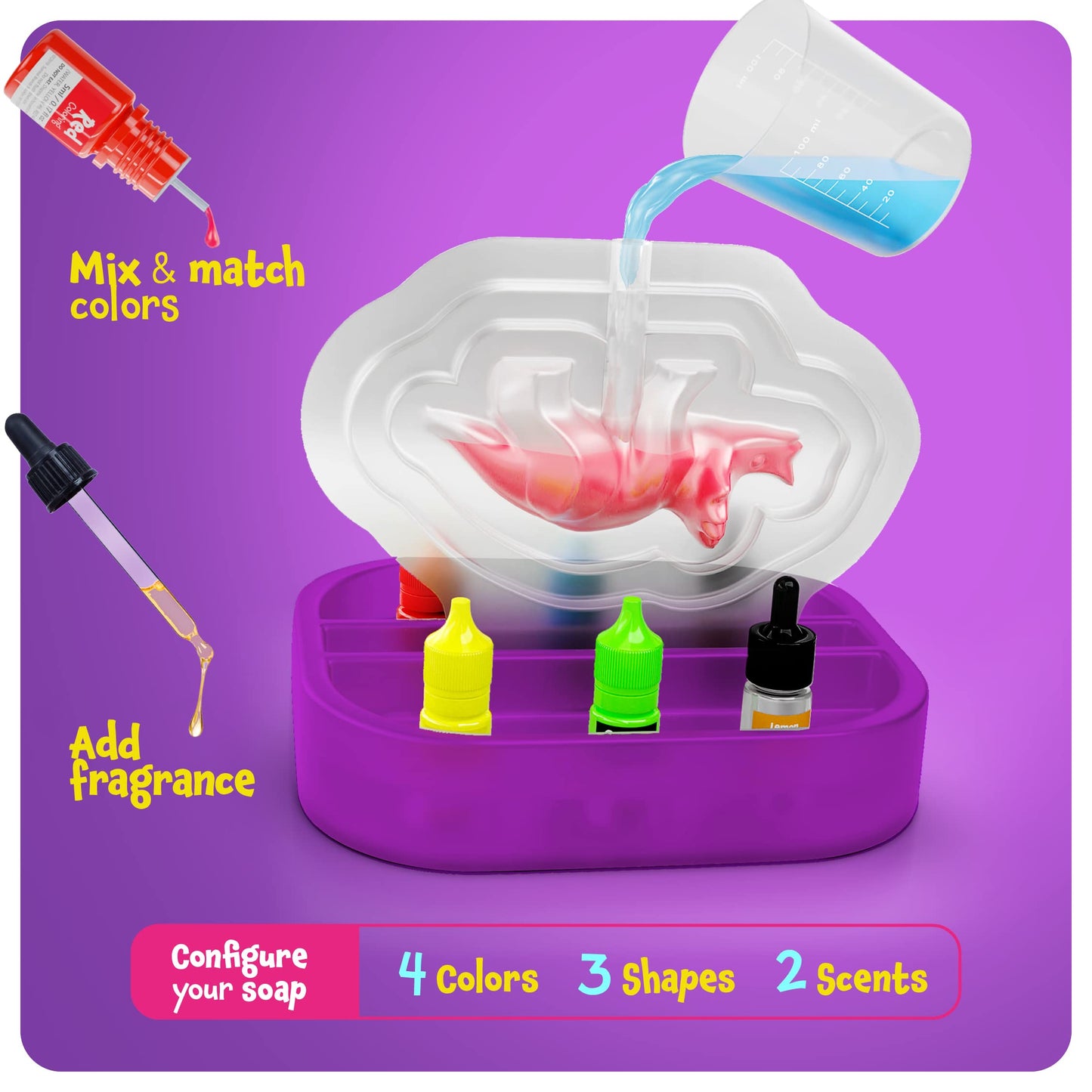 Dan&Darci Dino Soap Making Kit for Kids – Dinosaur Science Craft