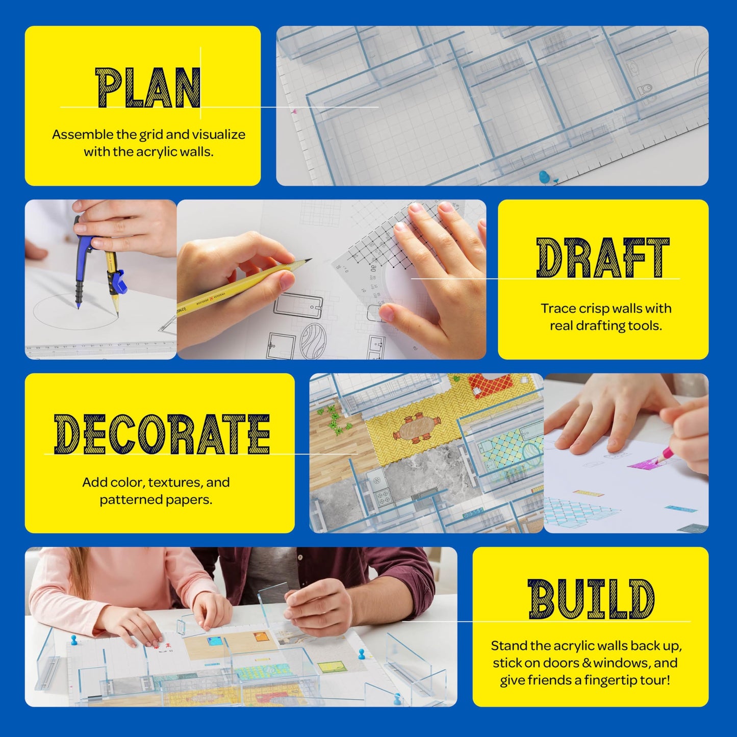 Dan&Darci Architecture Kit for Kids – Magnetic Design Studio for Ages 8-13