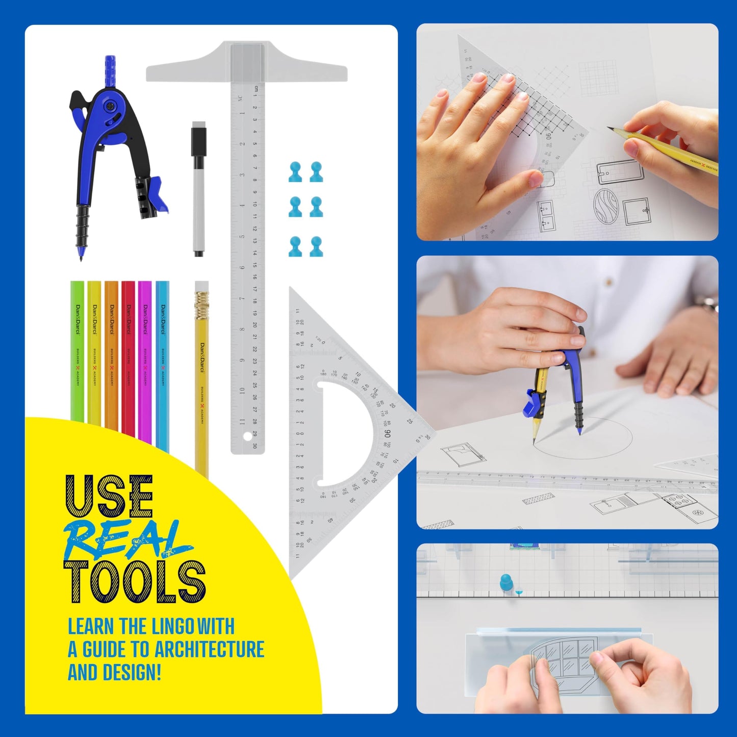 Dan&Darci Architecture Kit for Kids – Magnetic Design Studio for Ages 8-13