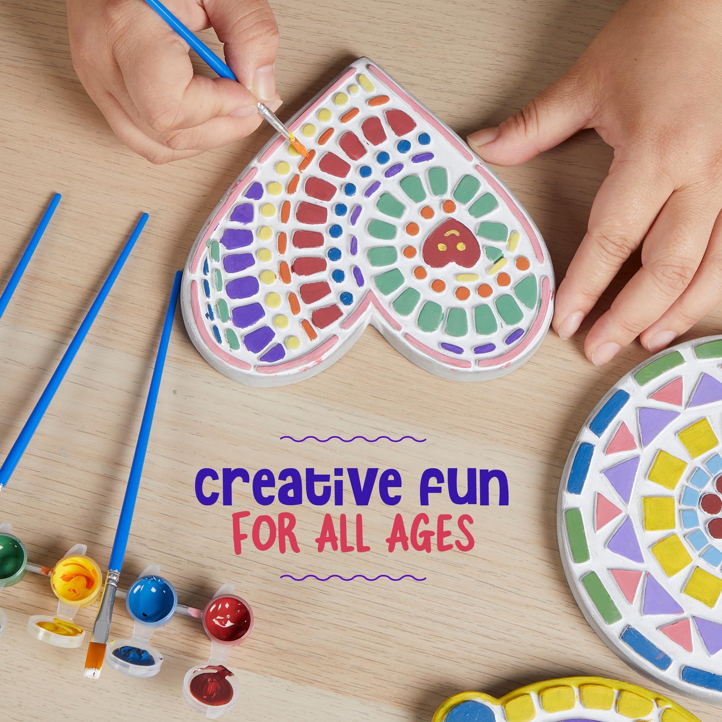 Dan&Darci Stepping Stones Painting Kit for Kids - Unicorn Garden Stones