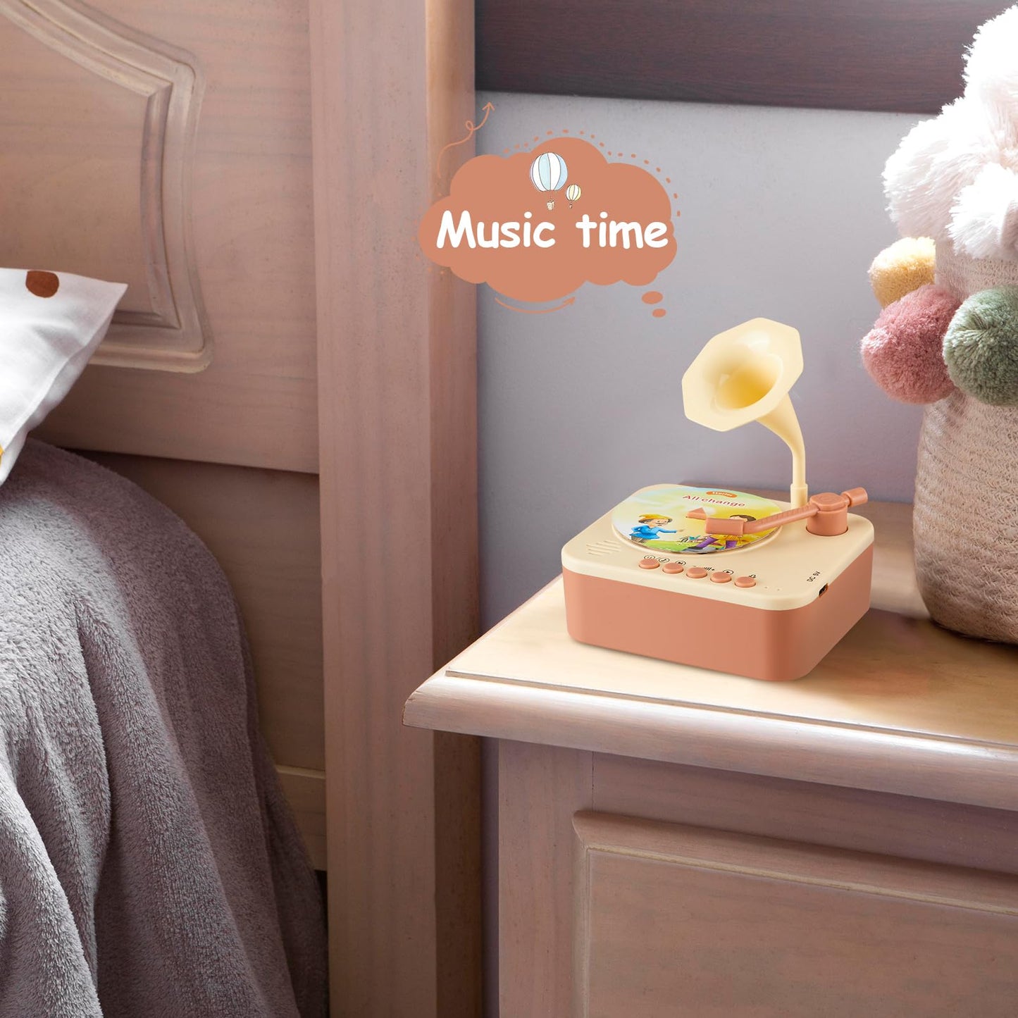 Dangkaen Toddler Gramophone: 99 Cards of Stories & Songs | Cozy Brown