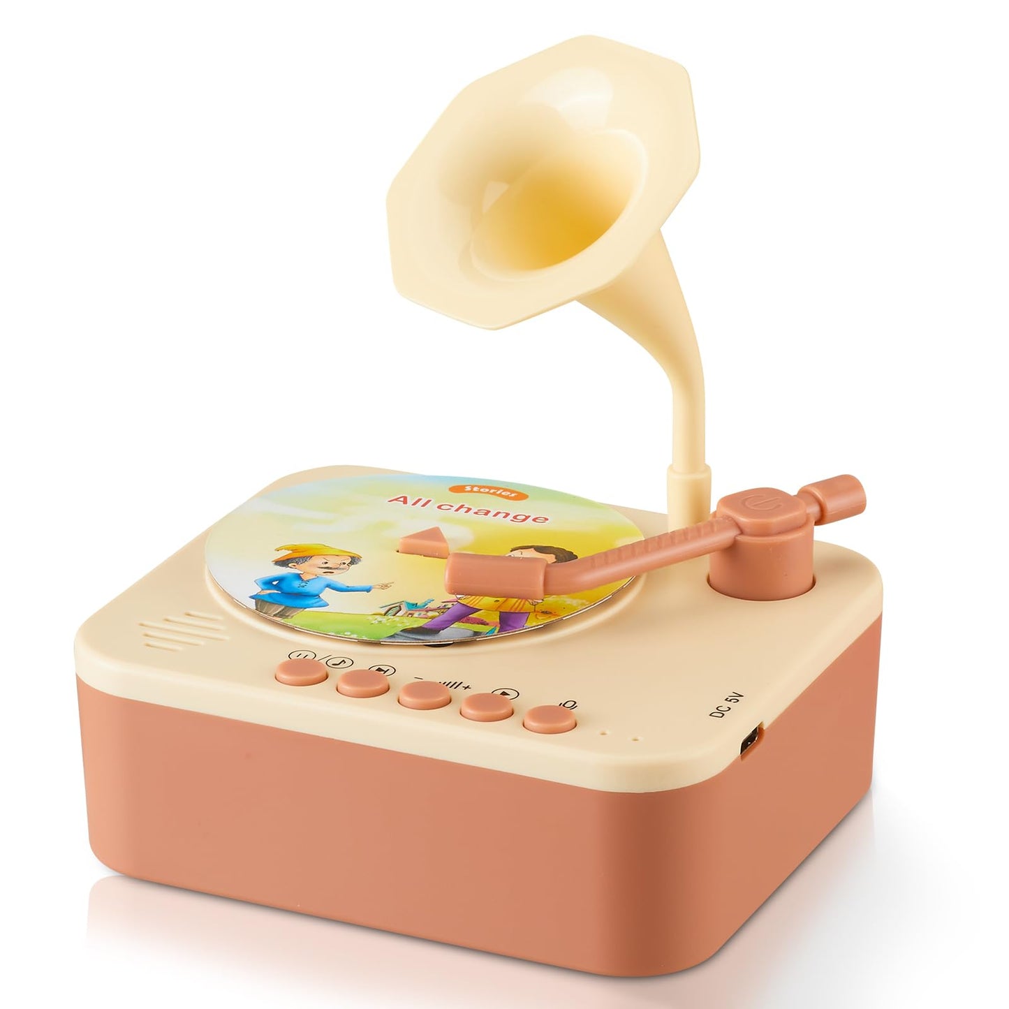 Dangkaen Toddler Gramophone: 99 Cards of Stories & Songs | Cozy Brown