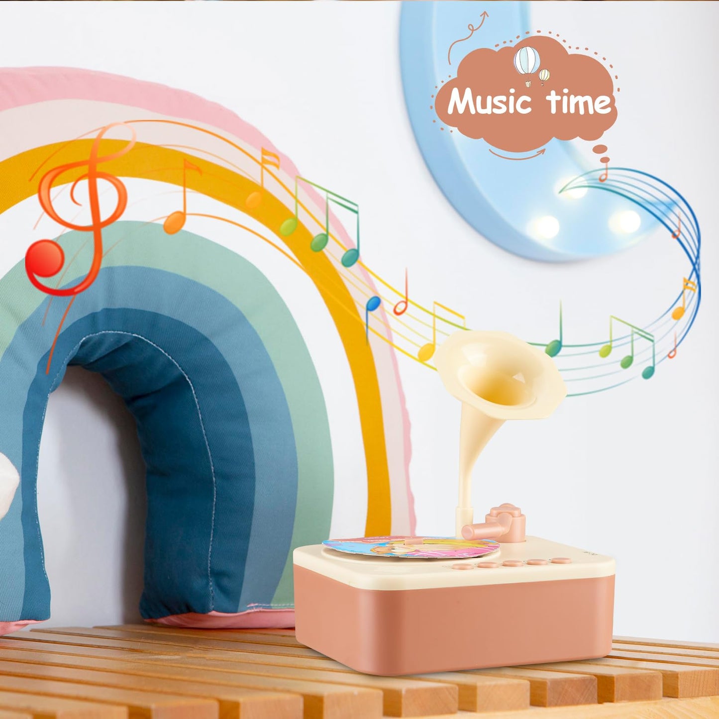 Dangkaen Toddler Gramophone: 99 Cards of Stories & Songs | Cozy Brown