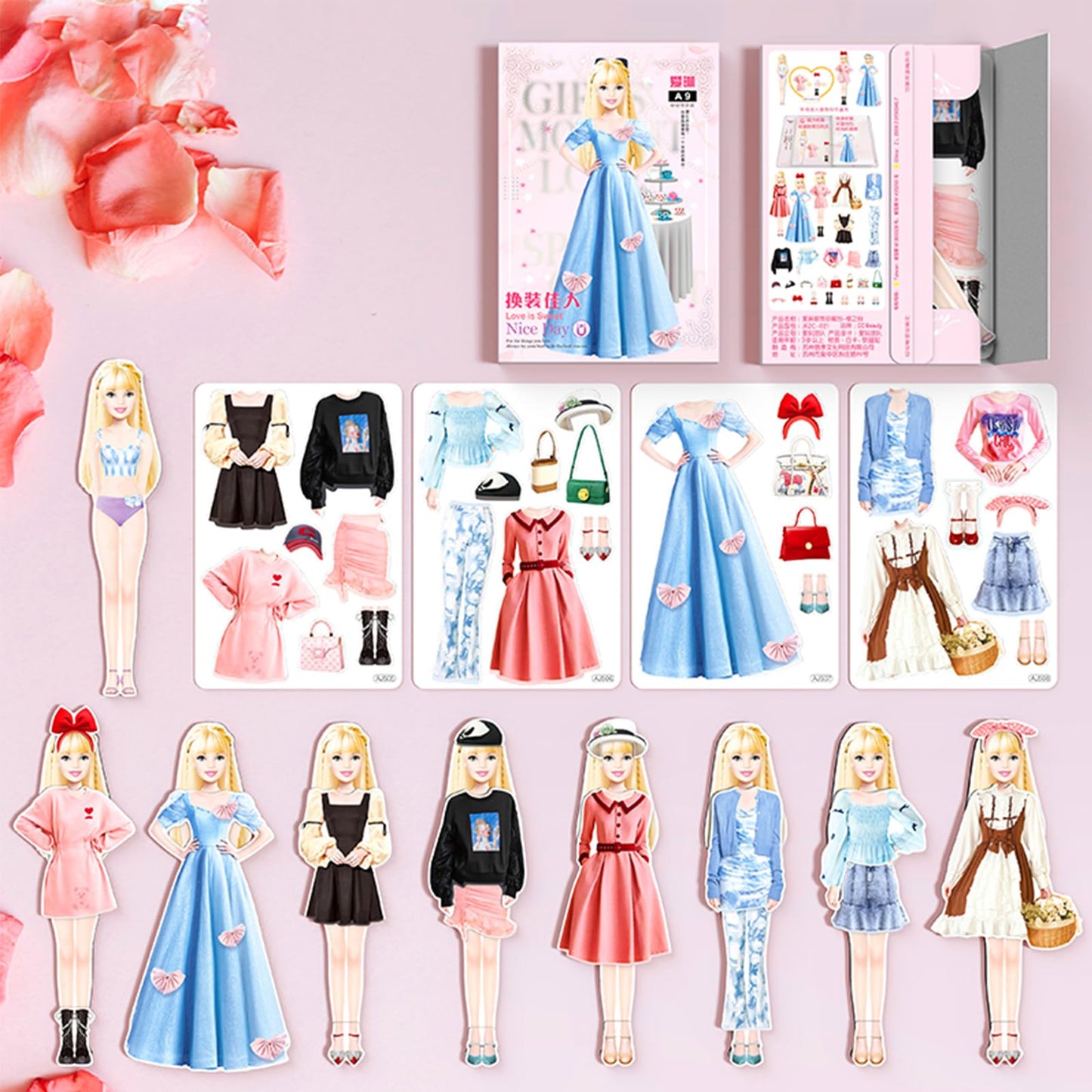 Daniel Axel Magnetic Princess Dress Up Paper Doll Set – Creative Magnetic Fashion Play for Kids 3+