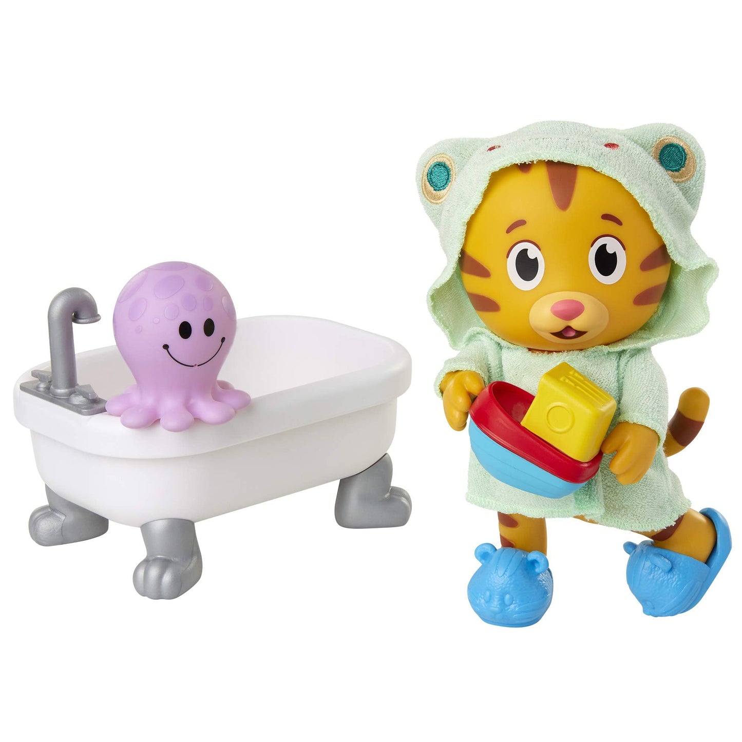 Daniel Tiger's Neighborhood Bath Time Figure – 7-Inch Tall, Articulated with Robe & Slippers