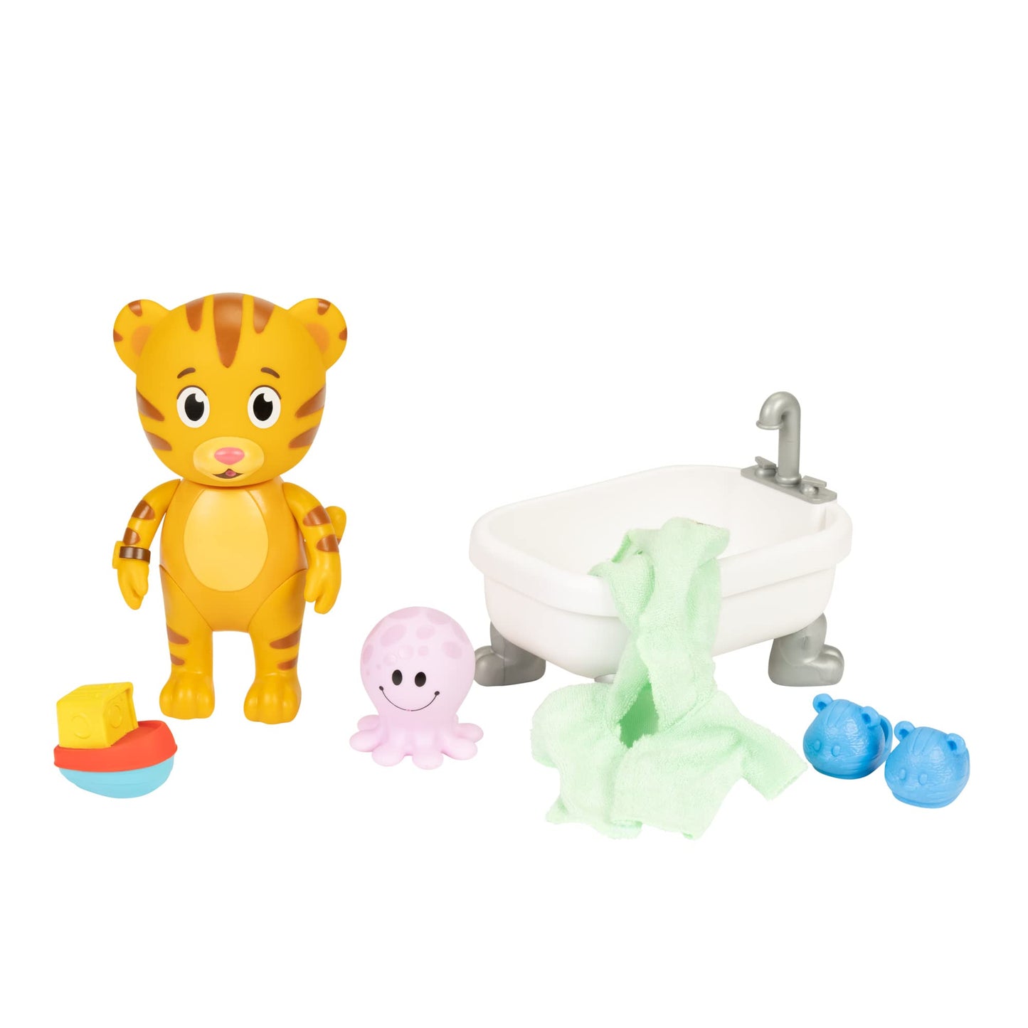 Daniel Tiger's Neighborhood Bath Time Figure – 7-Inch Tall, Articulated with Robe & Slippers