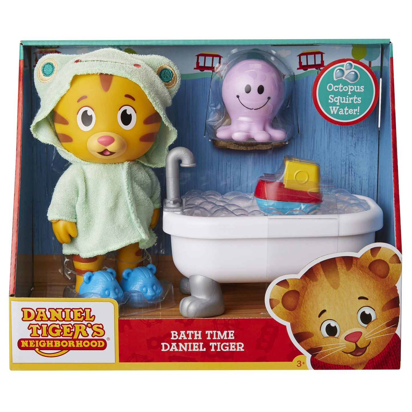 Daniel Tiger's Neighborhood Bath Time Figure – 7-Inch Tall, Articulated with Robe & Slippers
