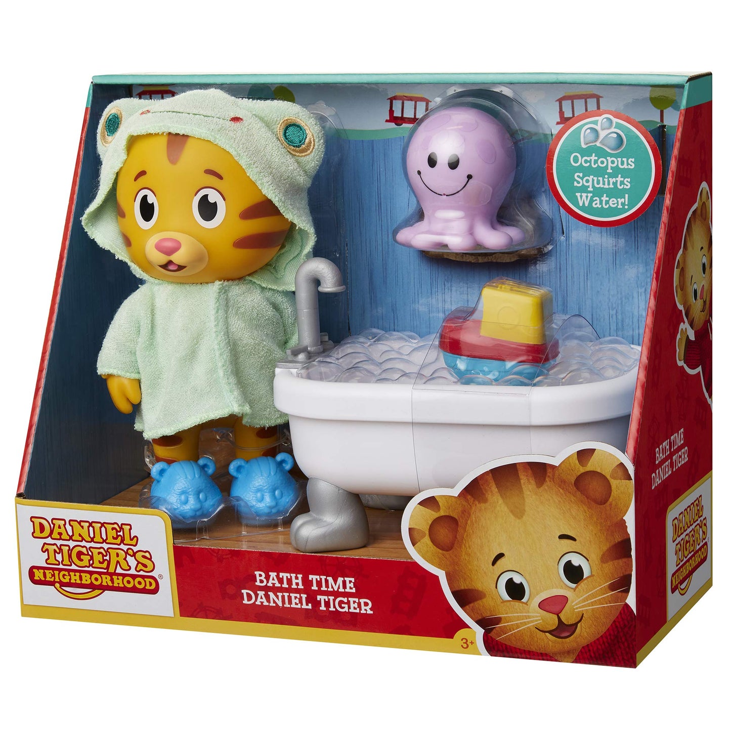 Daniel Tiger's Neighborhood Bath Time Figure – 7-Inch Tall, Articulated with Robe & Slippers