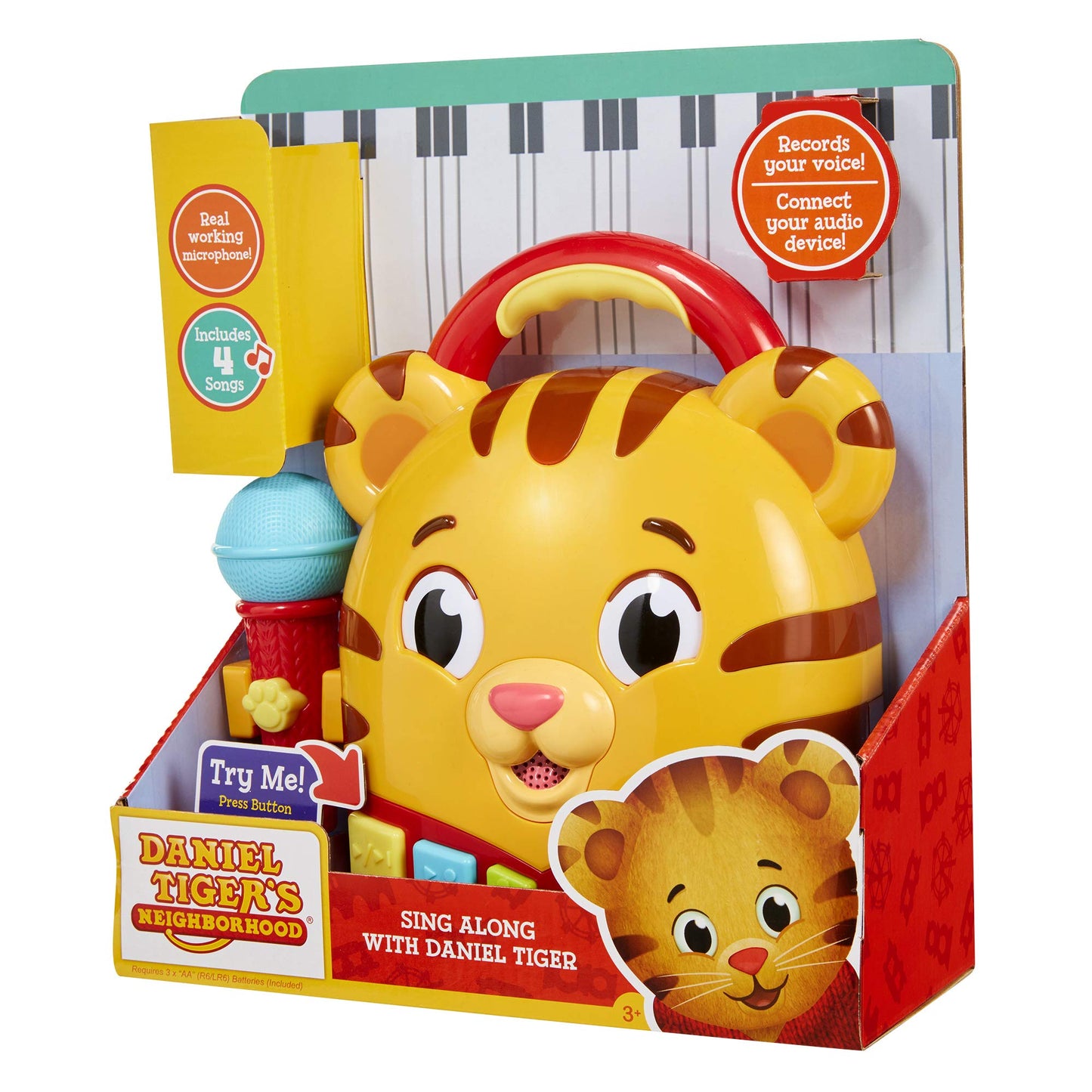 Daniel Tiger's Neighborhood Sing Along with Toy – Real Microphone, Record & Playback