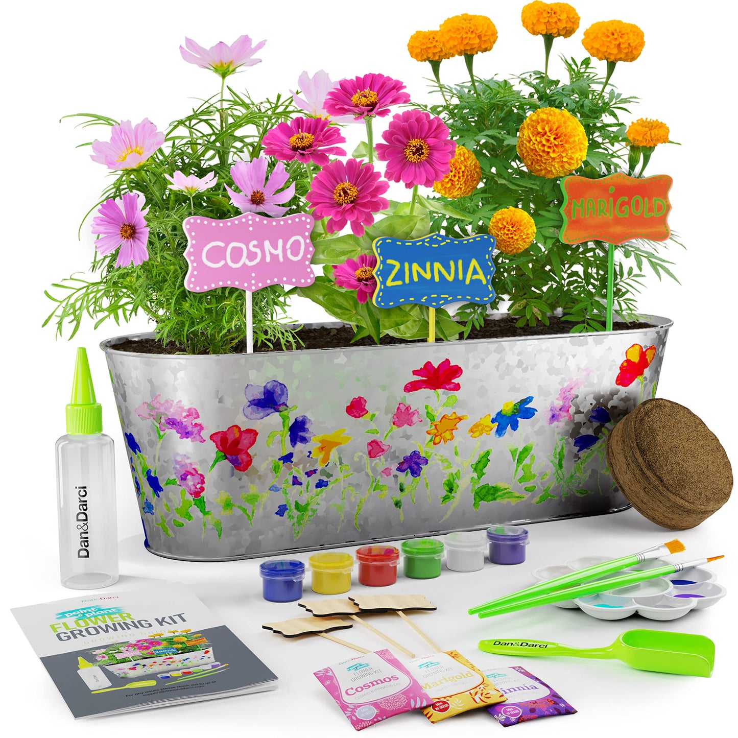Dan&Darci Paint & Plant Flower Growing Kit for Kids – Easter Gift Idea (Ages 5–12)