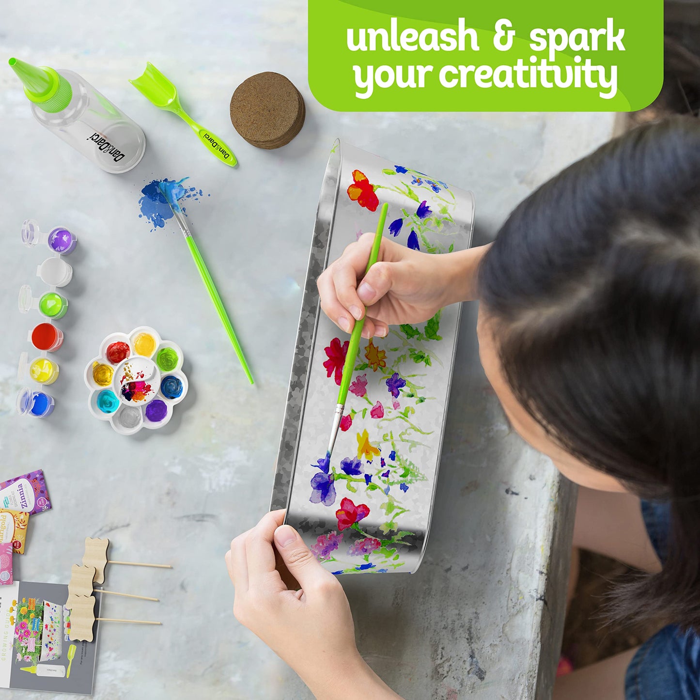 Dan&Darci Paint & Plant Flower Growing Kit for Kids – Easter Gift Idea (Ages 5–12)