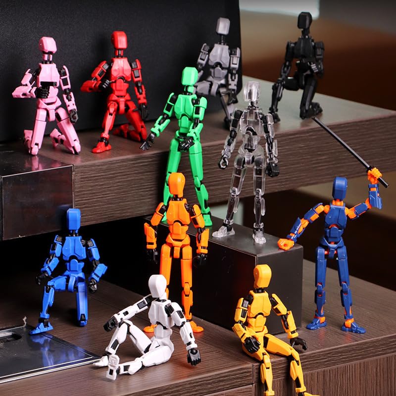 DANONI Titan13 Robot Action Figure Set - 5 Pieces, Interchangeable Weapons & Durable 3D Printed Collectibles