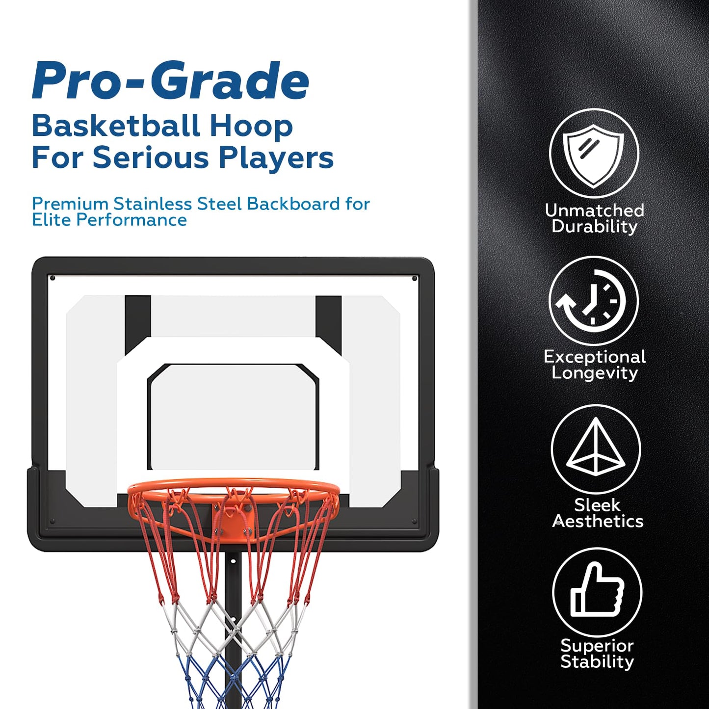 Danrelax Pool Basketball Hoop – Adjustable Height 3.9 ft to 6.9 ft | Indoor & Outdoor