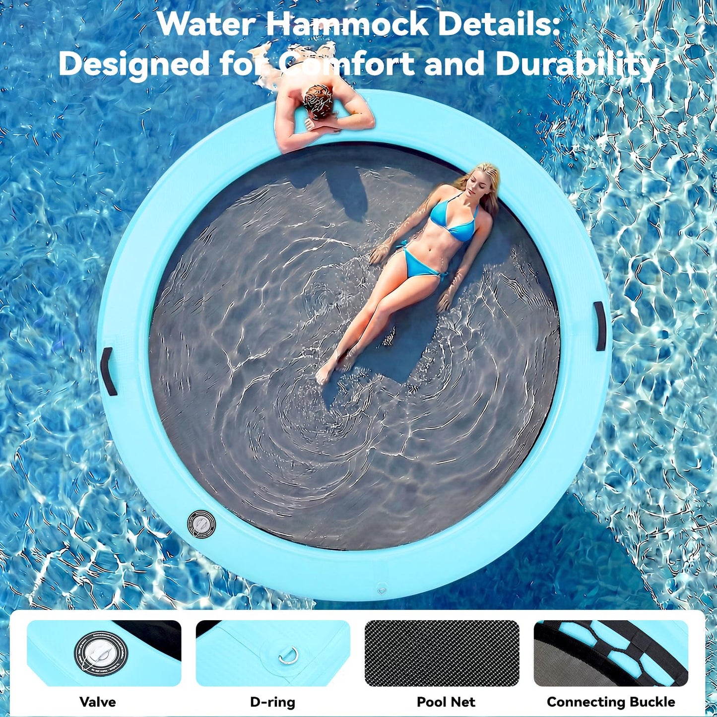 Danrelax 8' Round Inflatable Floating Dock | Sunchill Float Ring