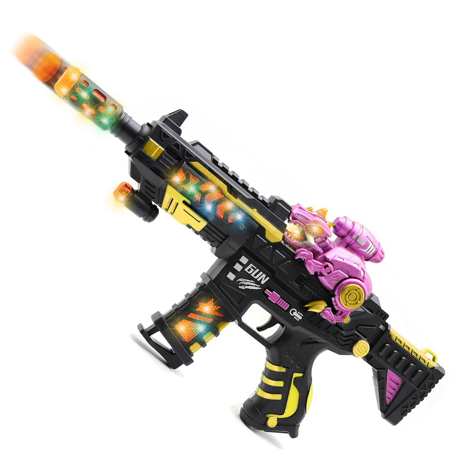 DaoDaoZhu Dinosaur Light Up Toy Gun with Sound Effects – Interactive Indoor/Outdoor Toy for 3–7 Year Olds