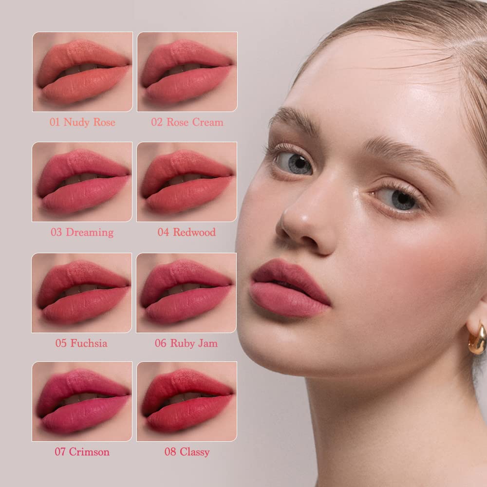 Dasique Cream De Rose Tint #03 Dreaming – Creamy Matte Lip Tint, Rose Water, Vegan & Cruelty-Free