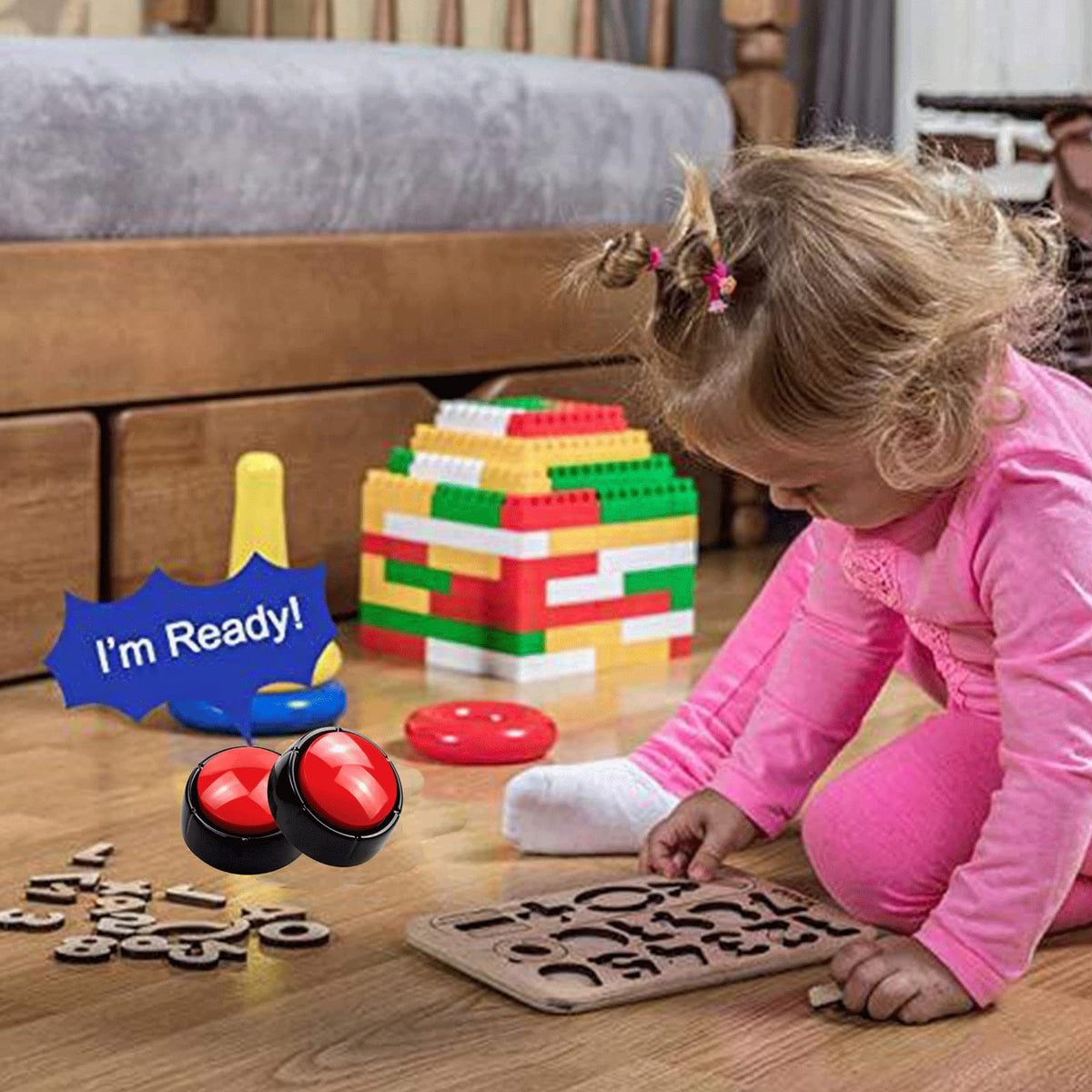 DAUH Recordable Talking Button - 30-Second Message for Games, Home & Office