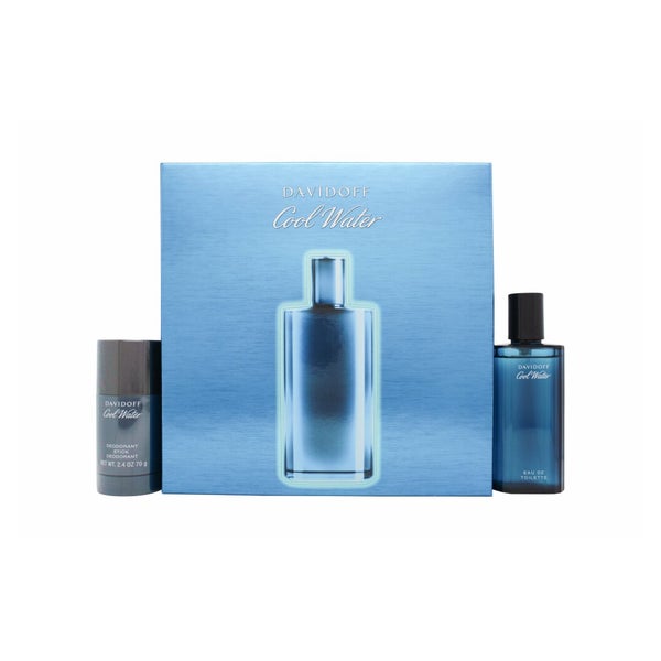 Davidoff Cool Water Gift Set 75ml EDT + 70g Deodorant Stick Men's Fragrance