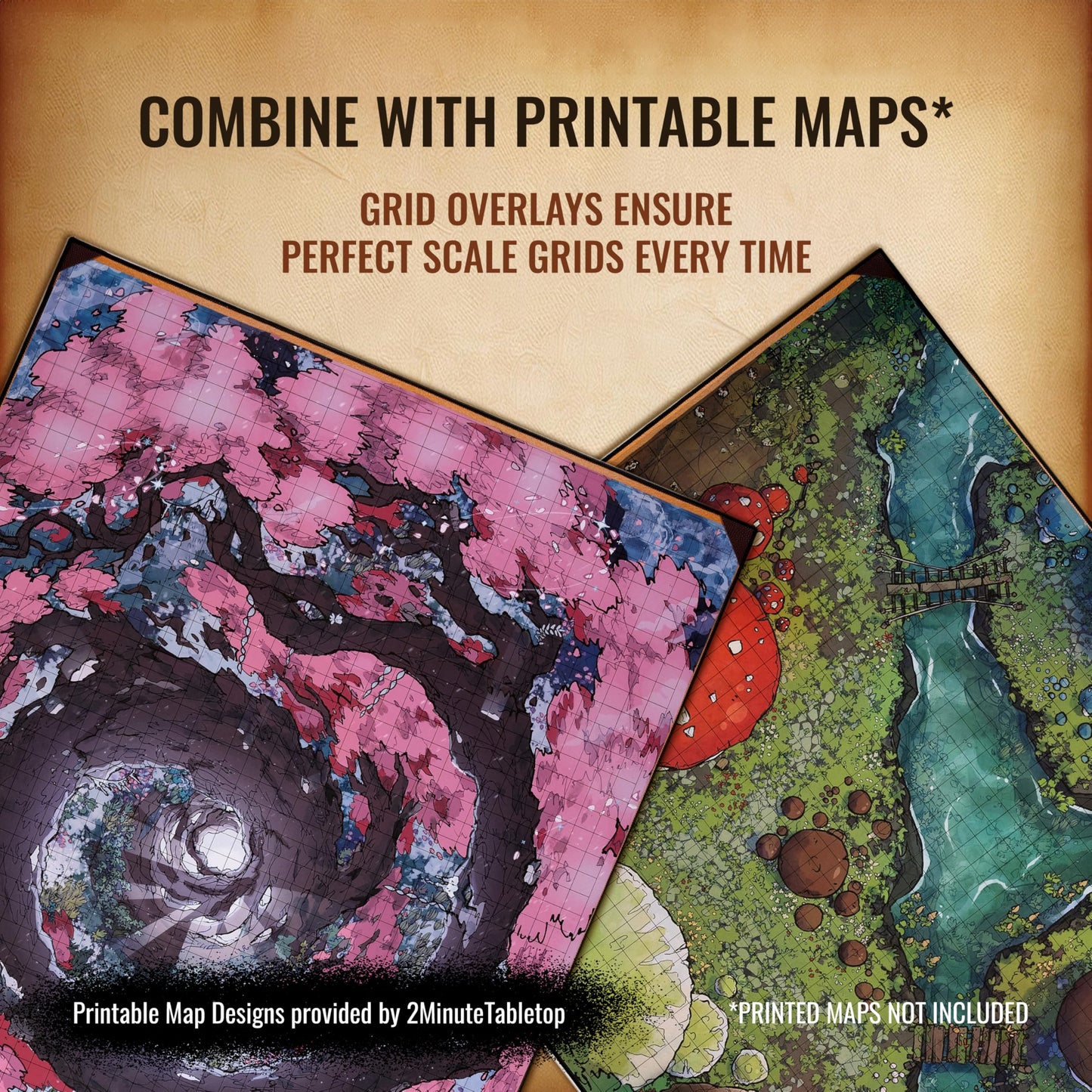 Da Vinci's Room 2-in-1 DND Battle Map & 4-Foot Rubber Game Mat - 48x36 in