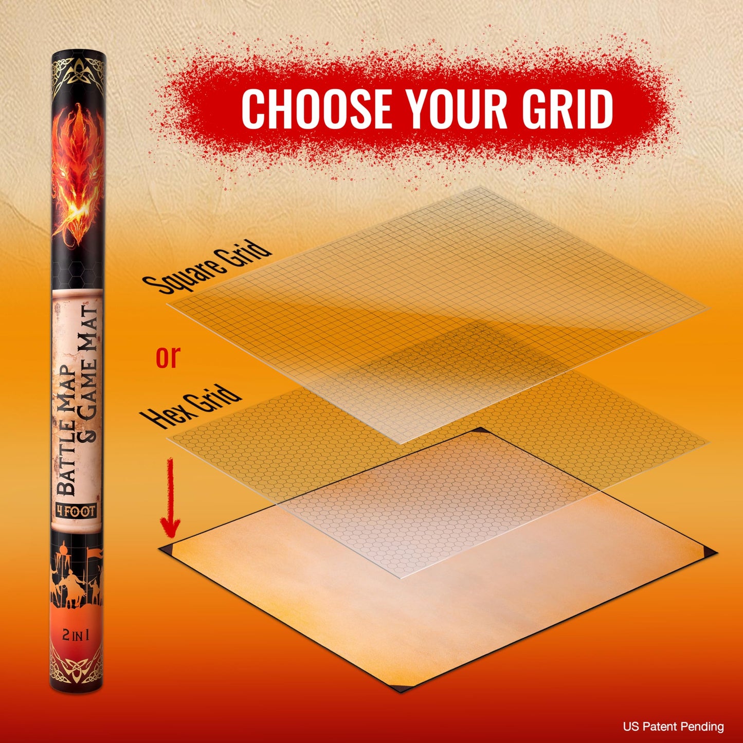 Da Vinci's Room 2-in-1 DND Battle Map & 4-Foot Rubber Game Mat - 48x36 in