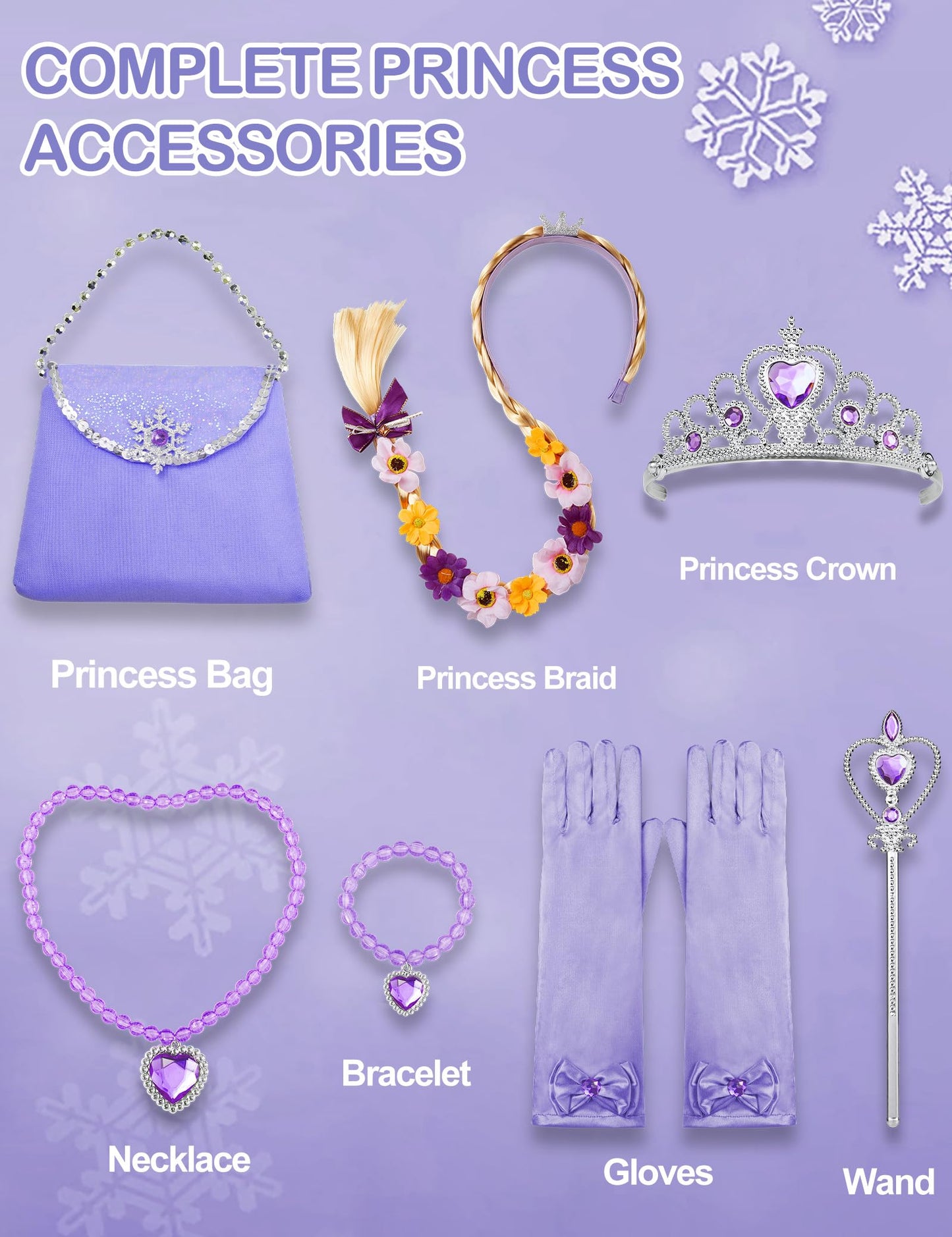 Davvew Light-Up Princess Dress for Girls – Sparkling Costume for Christmas, Halloween & Birthday Gifts (Ages 3-8)