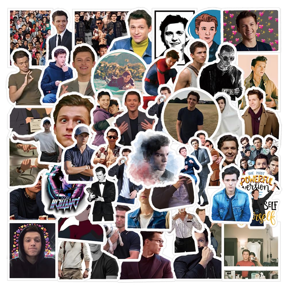 DAWINRK Tom Holland Stickers 63pcs – Waterproof Vinyl Decals for Laptops & Water Bottles