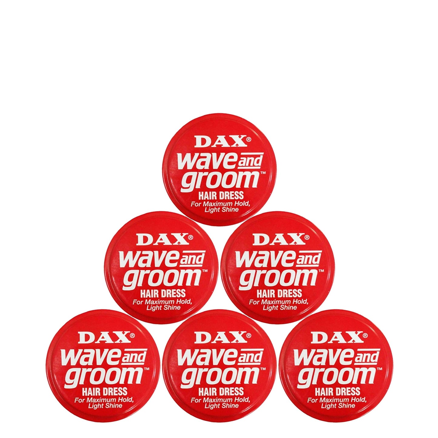 DAX Wave and Groom Hair Dress Pomade, 3.5 oz – Thick Hold for Short Hair (Pack of 6)