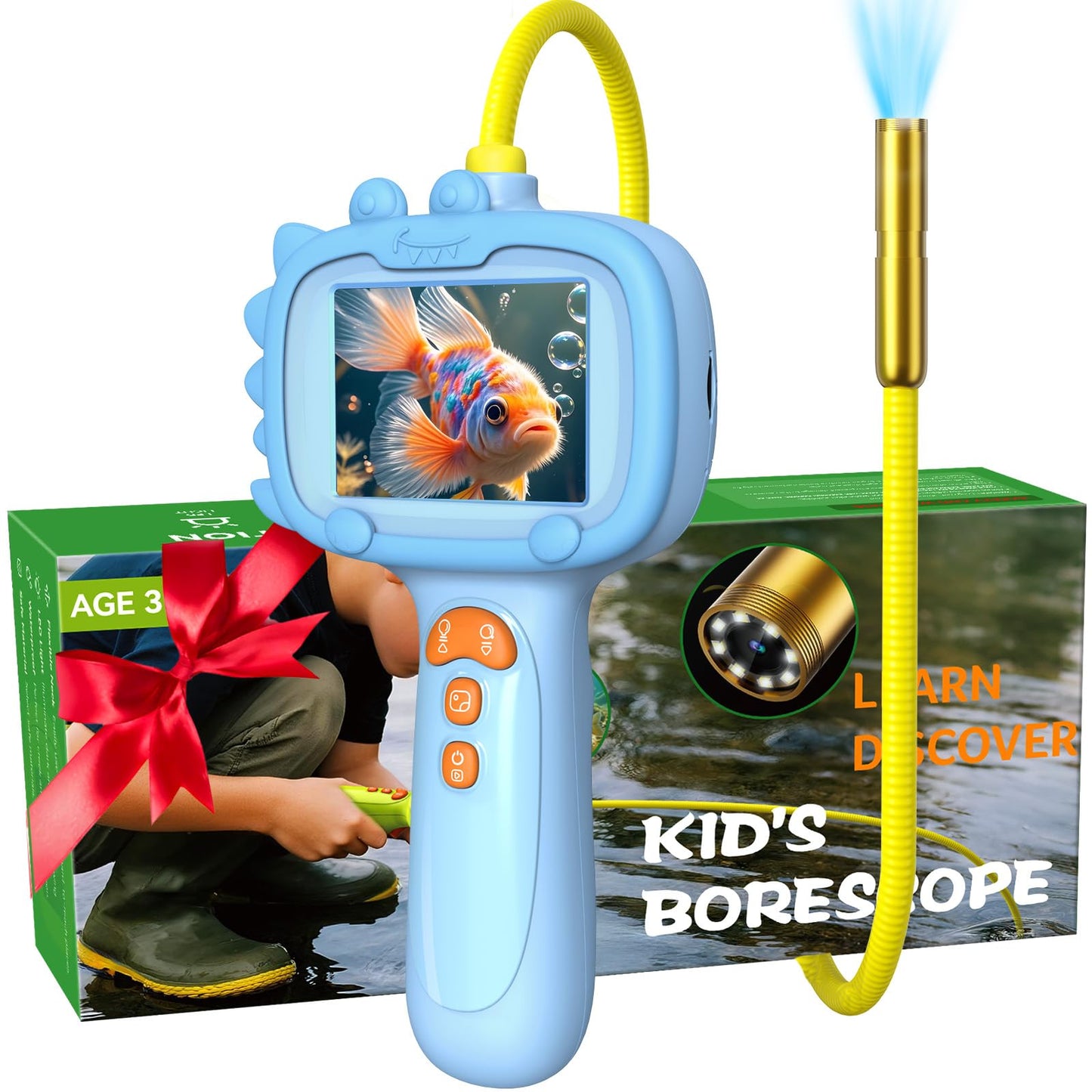 Daxiongmao Borescope Camera with Light for Kids – STEM Educational Toy (Blue)